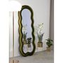 Voir la diapositive 5 : Paris Prix Miroir Mural en Velours  Wavy  160cm Vert