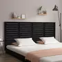 VIDAXL Tete de lit murale Noir 186x3x91,5 cm Bois massif de pin