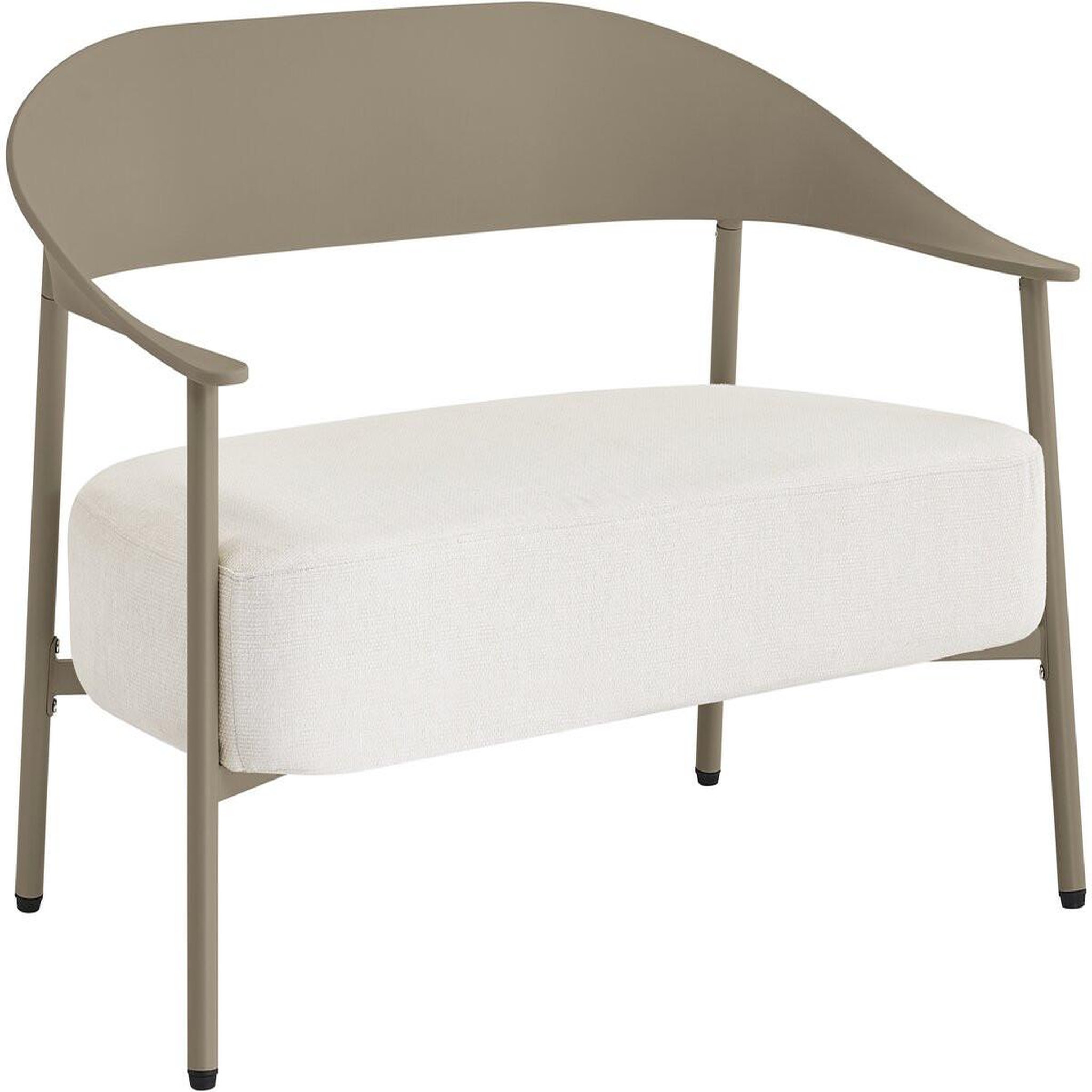 Voir la diapositive 4 : Habitat et Jardin Salon de jardin en métal et plastique  céora  - 4 places - taupe