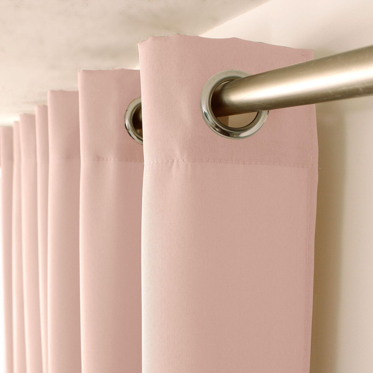 TOILINUX Rideau uni avec oeillets - 140 x 240 cm