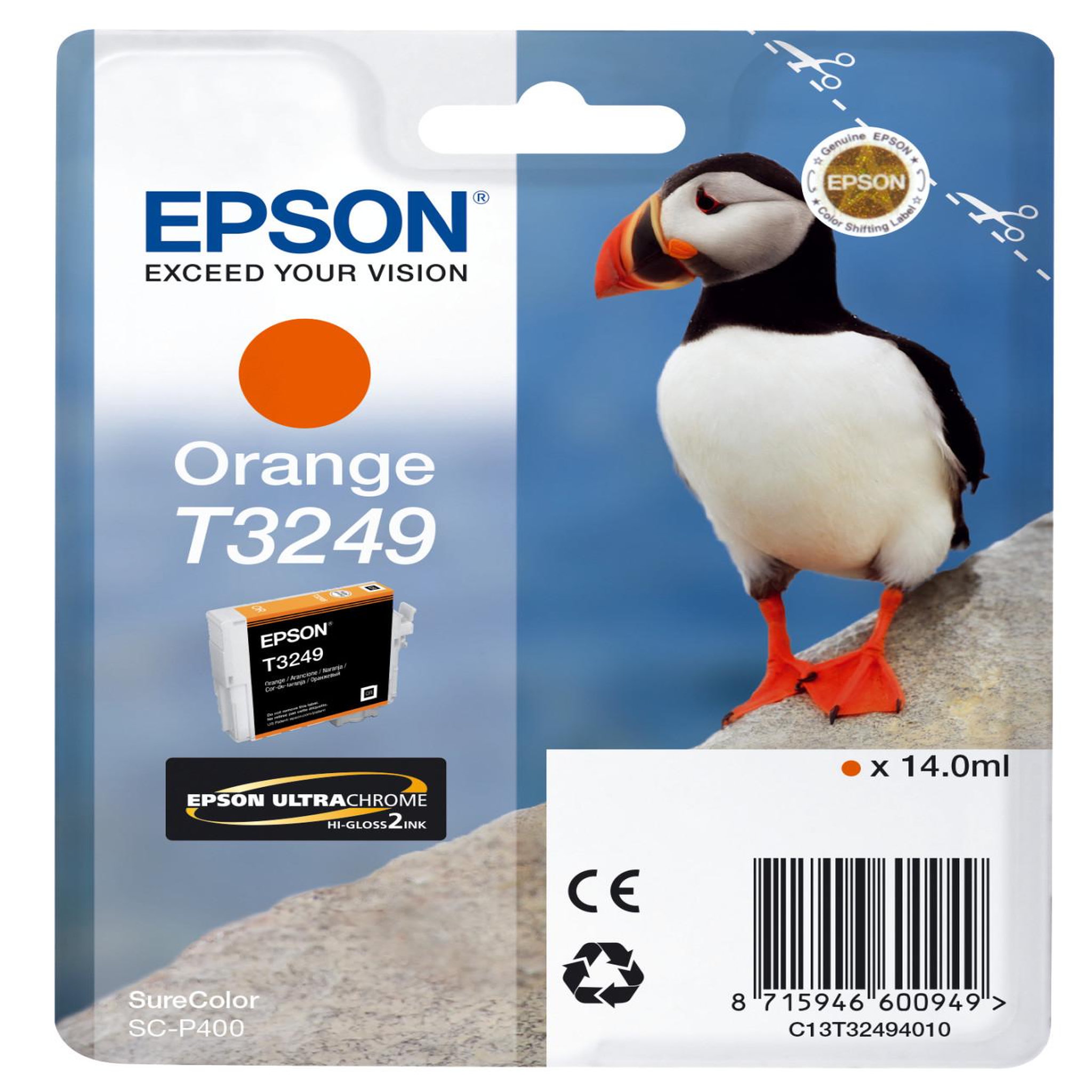 Voir la diapositive 2 : Epson Cartouche d'encre Cartouche Orange SC-P400