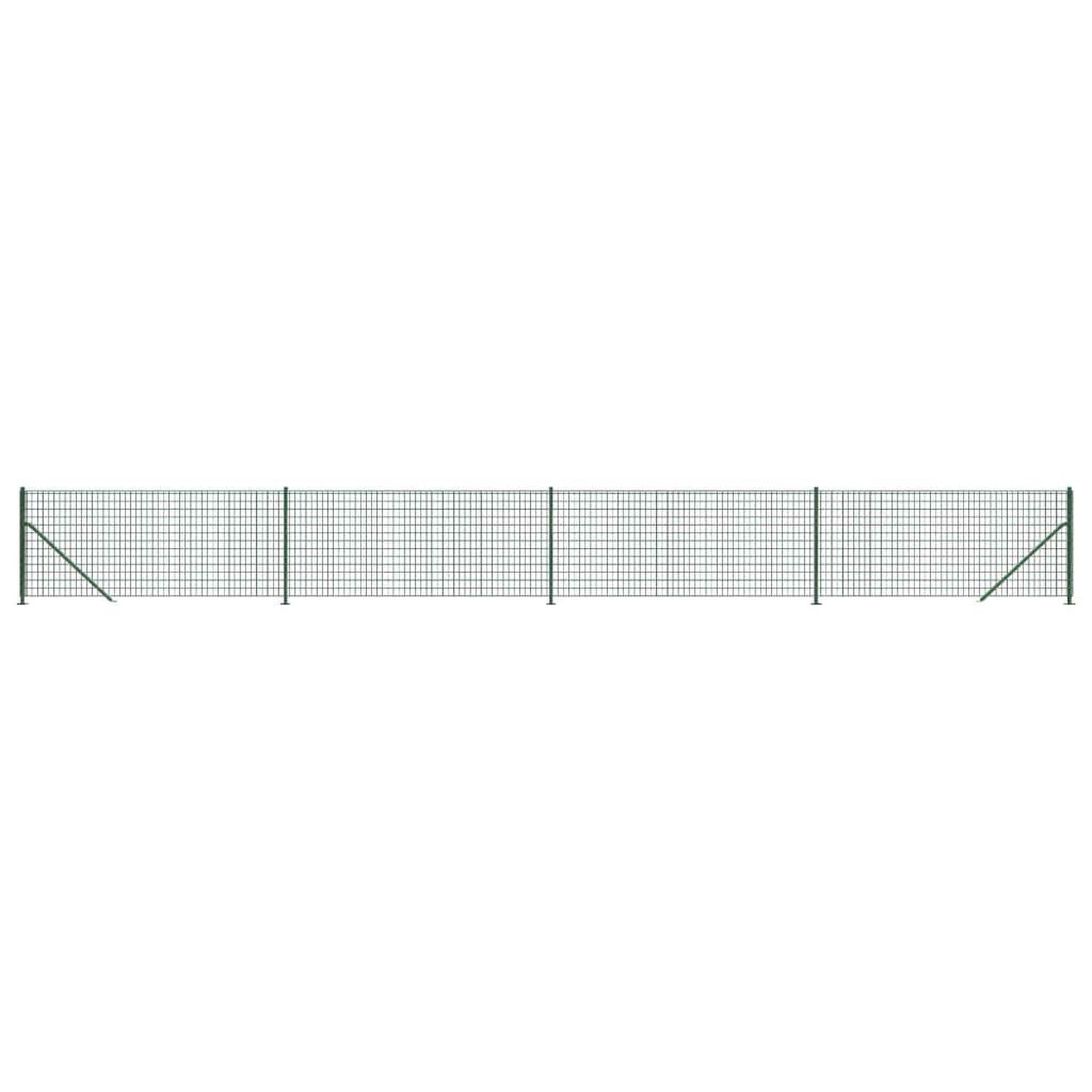 Voir la diapositive 2 : VIDAXL Cloture en treillis metallique avec bride vert 0,8x10 m