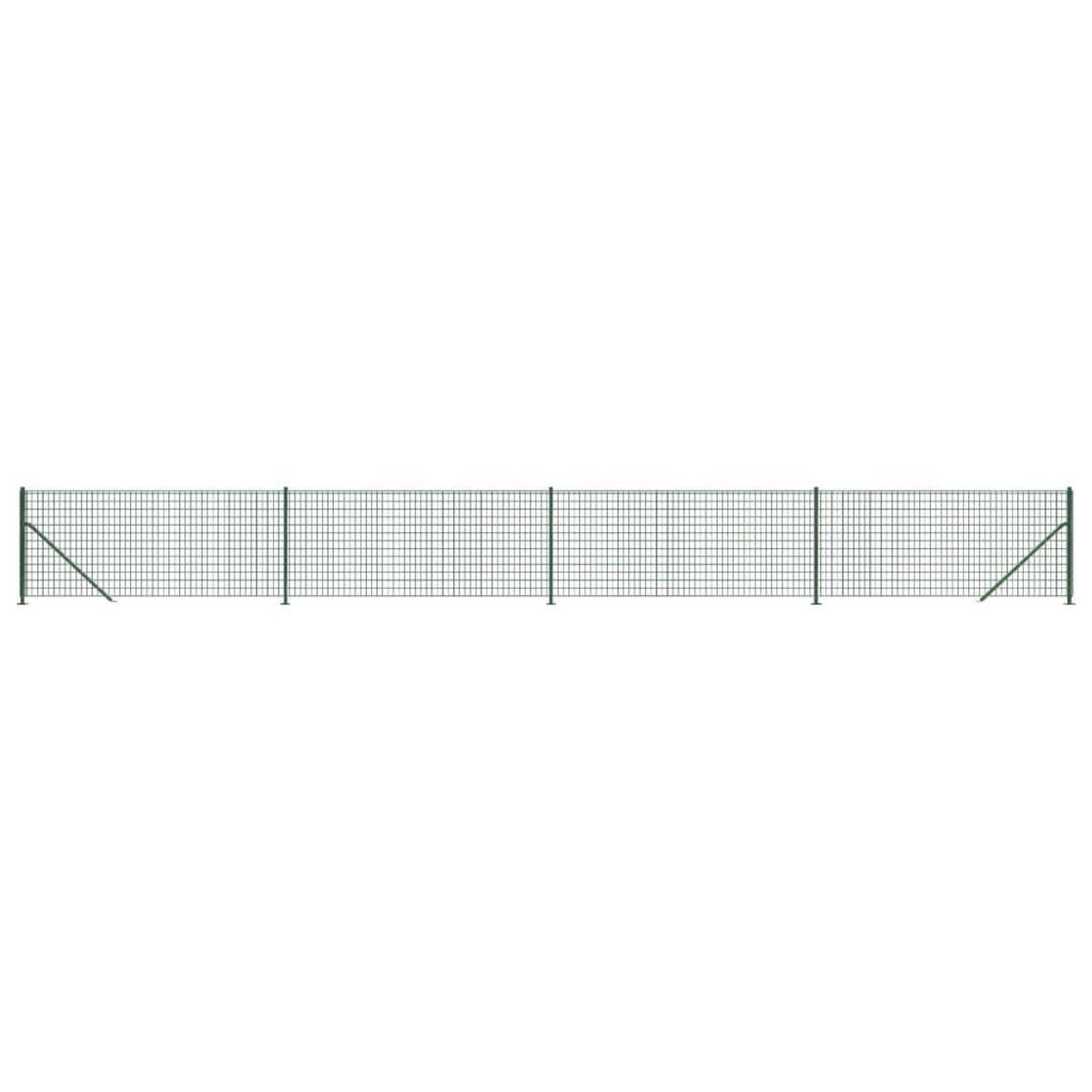 VIDAXL Cloture en treillis metallique avec bride vert 0,8x10 m