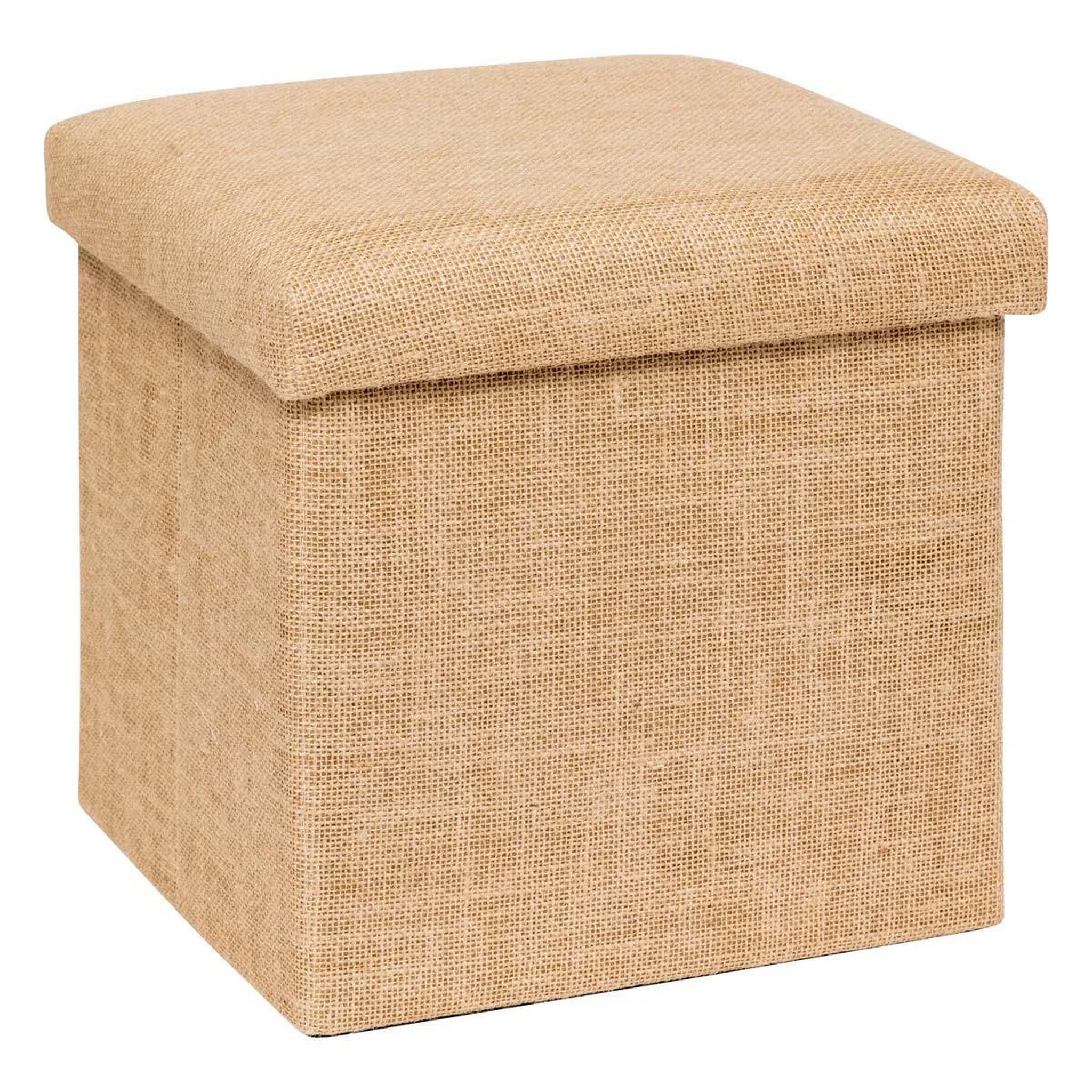 FIVE Pouf coffre pliant  toile de jute  31cm naturel