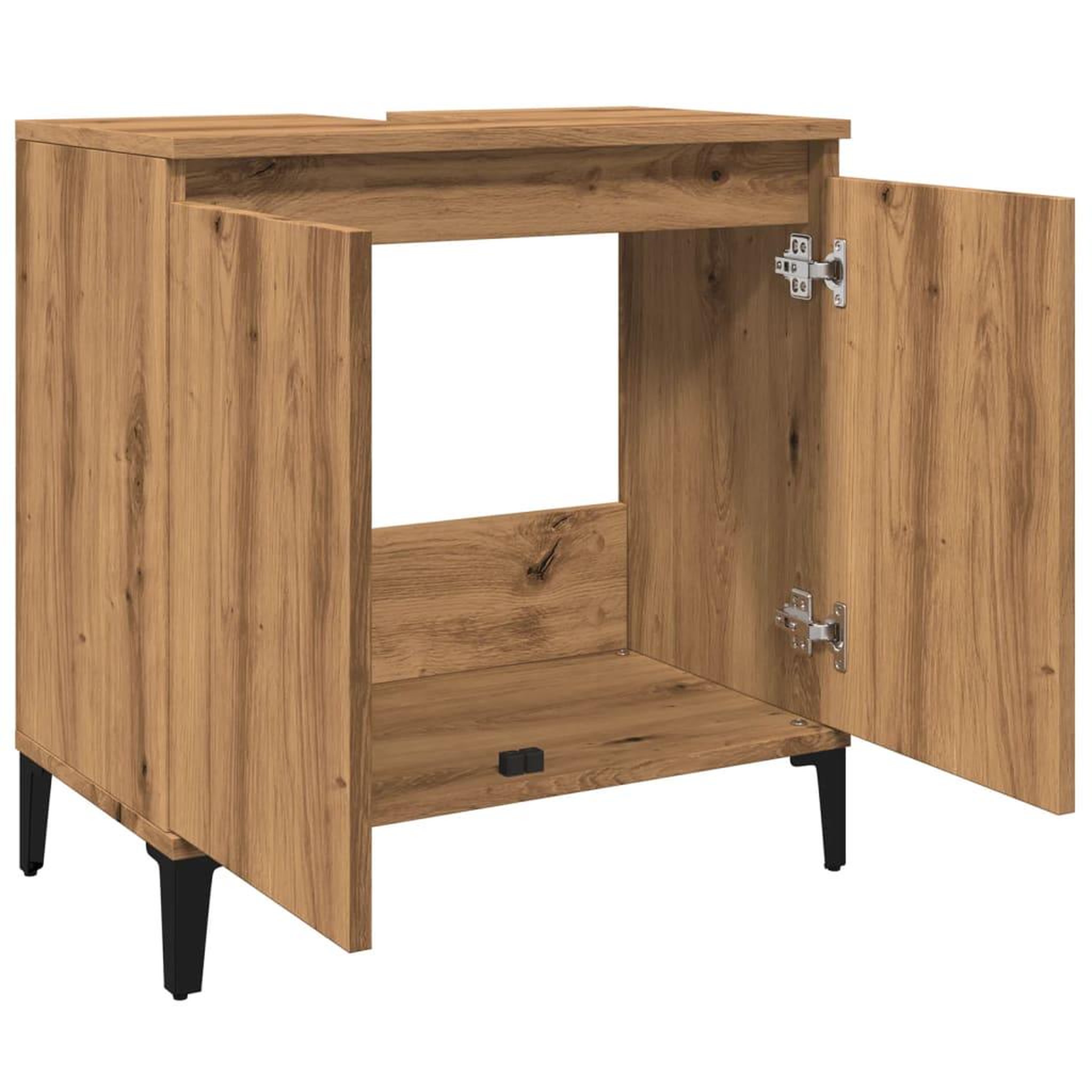 Voir la diapositive 5 : VIDAXL Armoire d'evier chene artisanal 58x33x60 cm bois d'ingenierie