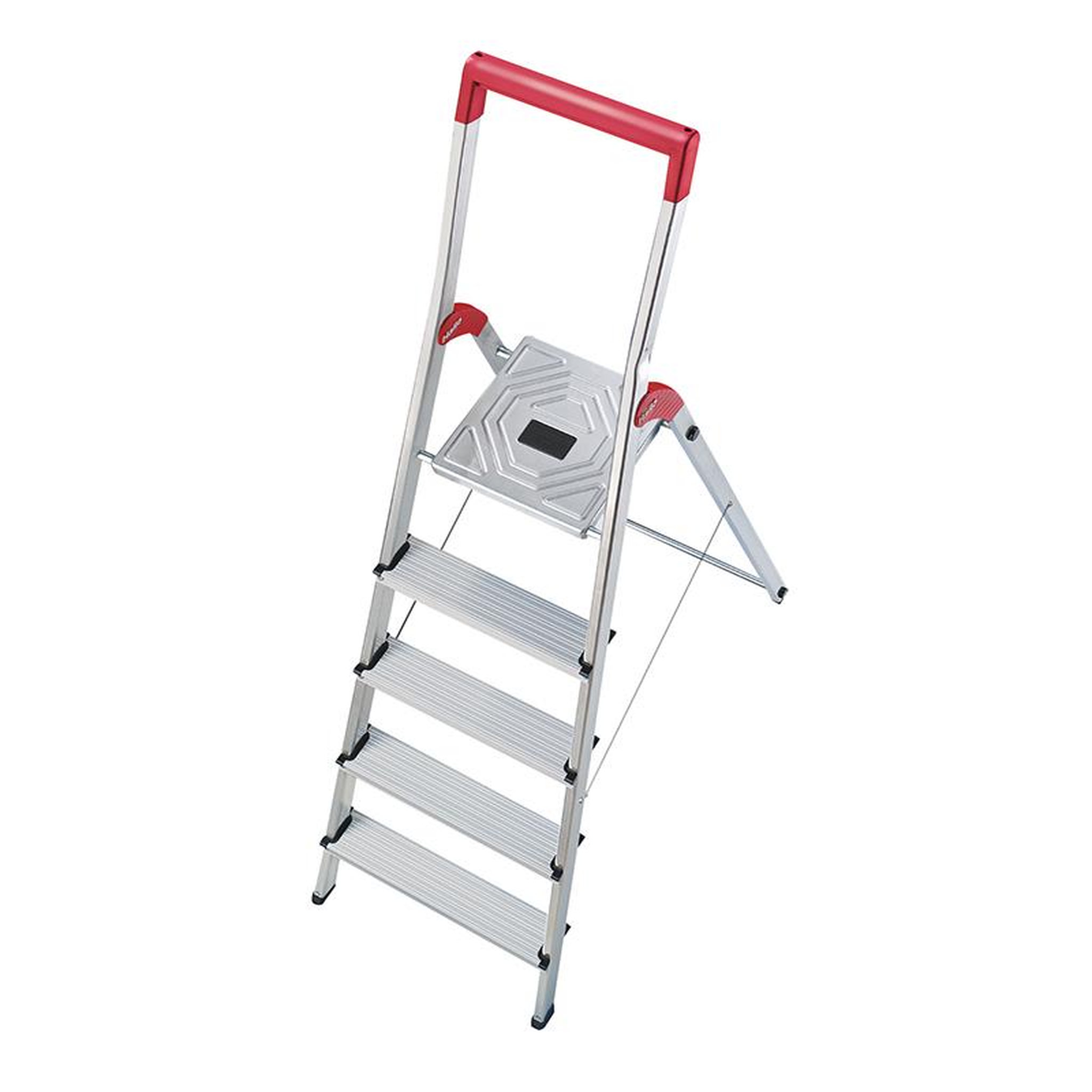 HAILO MS LINE - Escabeau ménager pliable en aluminium 5 marches ultra léger Hailo L50