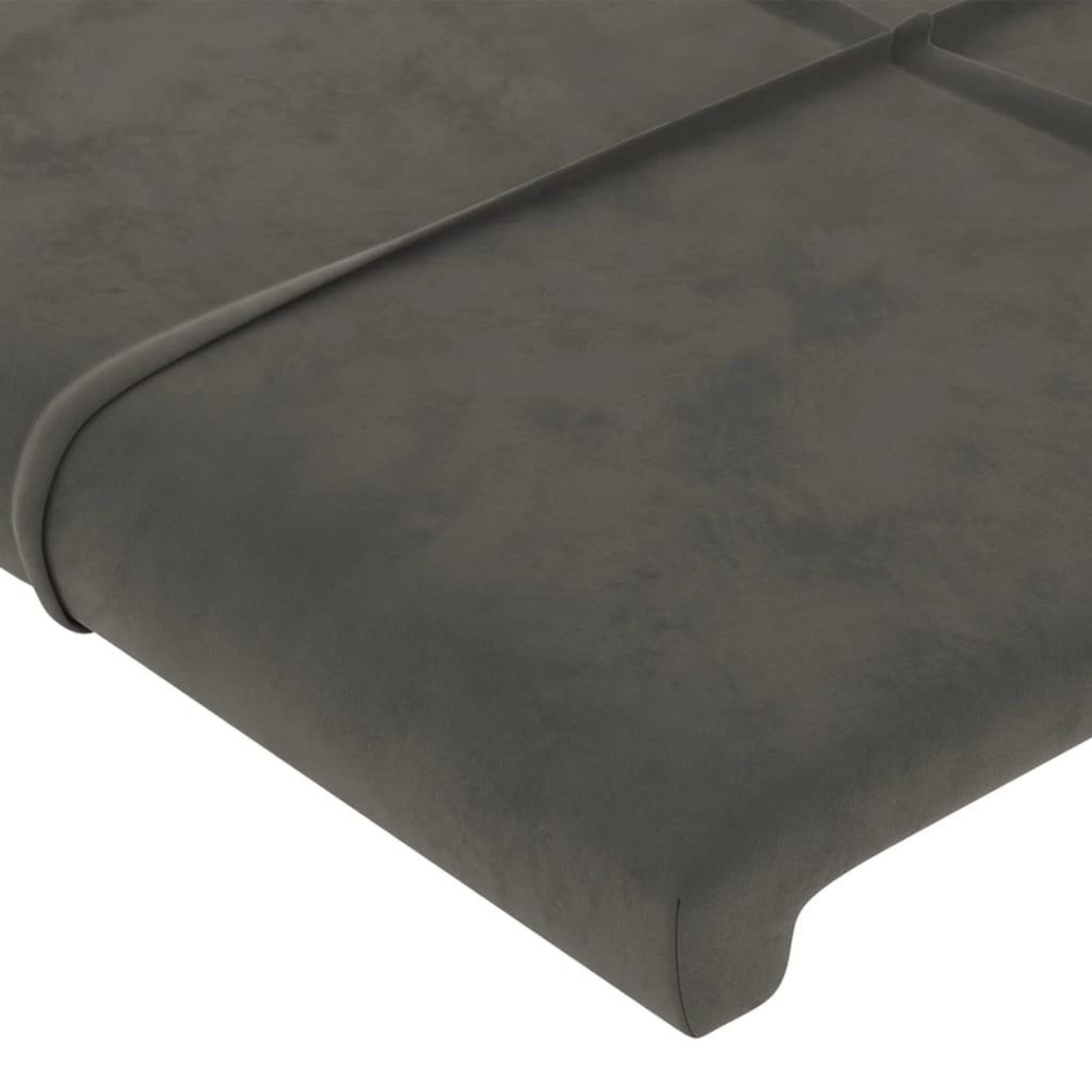 Voir la diapositive 5 : VIDAXL Tete de lit a LED Gris fonce 103x16x78/88 cm Velours