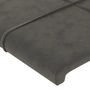 Voir la diapositive 5 : VIDAXL Tete de lit a LED Gris fonce 103x16x78/88 cm Velours