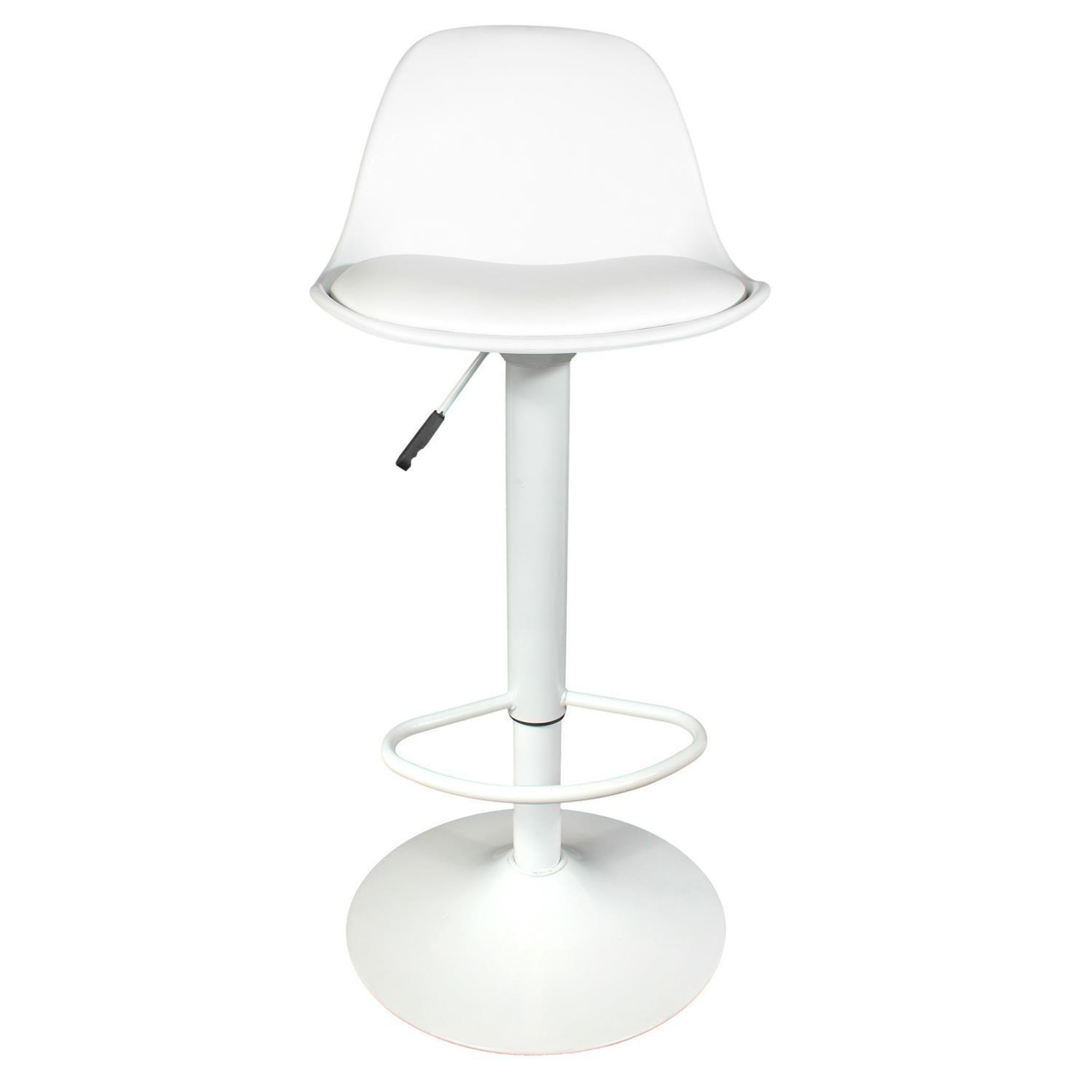 Voir la diapositive 4 : TOILINUX Lot de 2 tabourets de bar isak - blanc