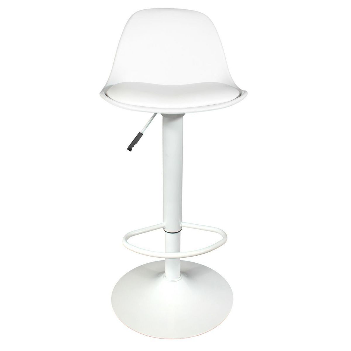 TOILINUX Lot de 2 tabourets de bar ISAK - Blanc