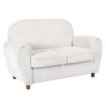 The Home Deco Factory Canapé club en tissu côtelé Drammen - 2 Places - Beige