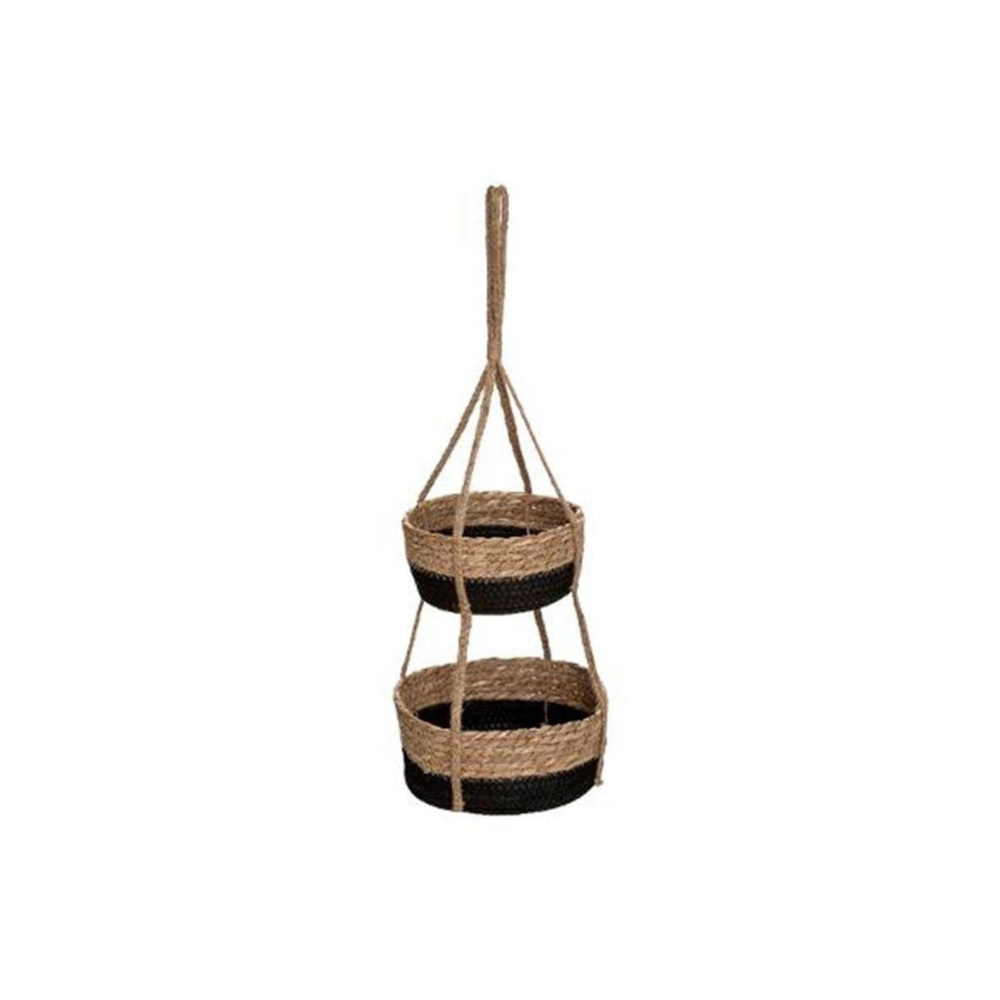ATMOSPHERA Lot de 2 Cache-Pots Suspendus  Cuba  68cm Noir