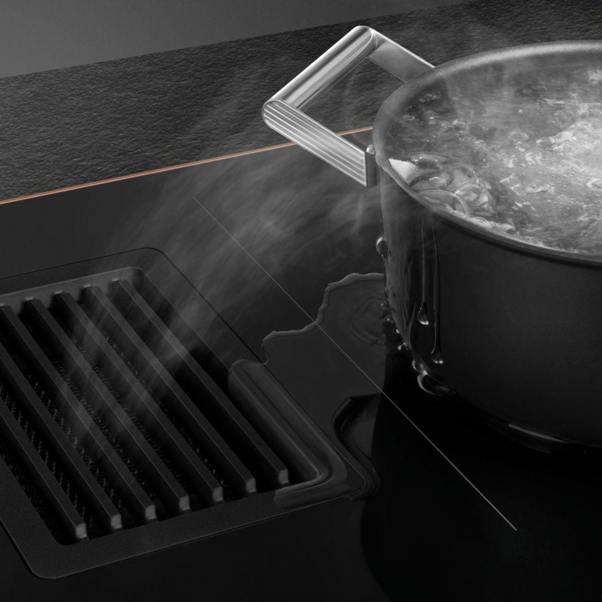 Voir la diapositive 5 : SMEG Plaque induction aspirante HOBD682R1