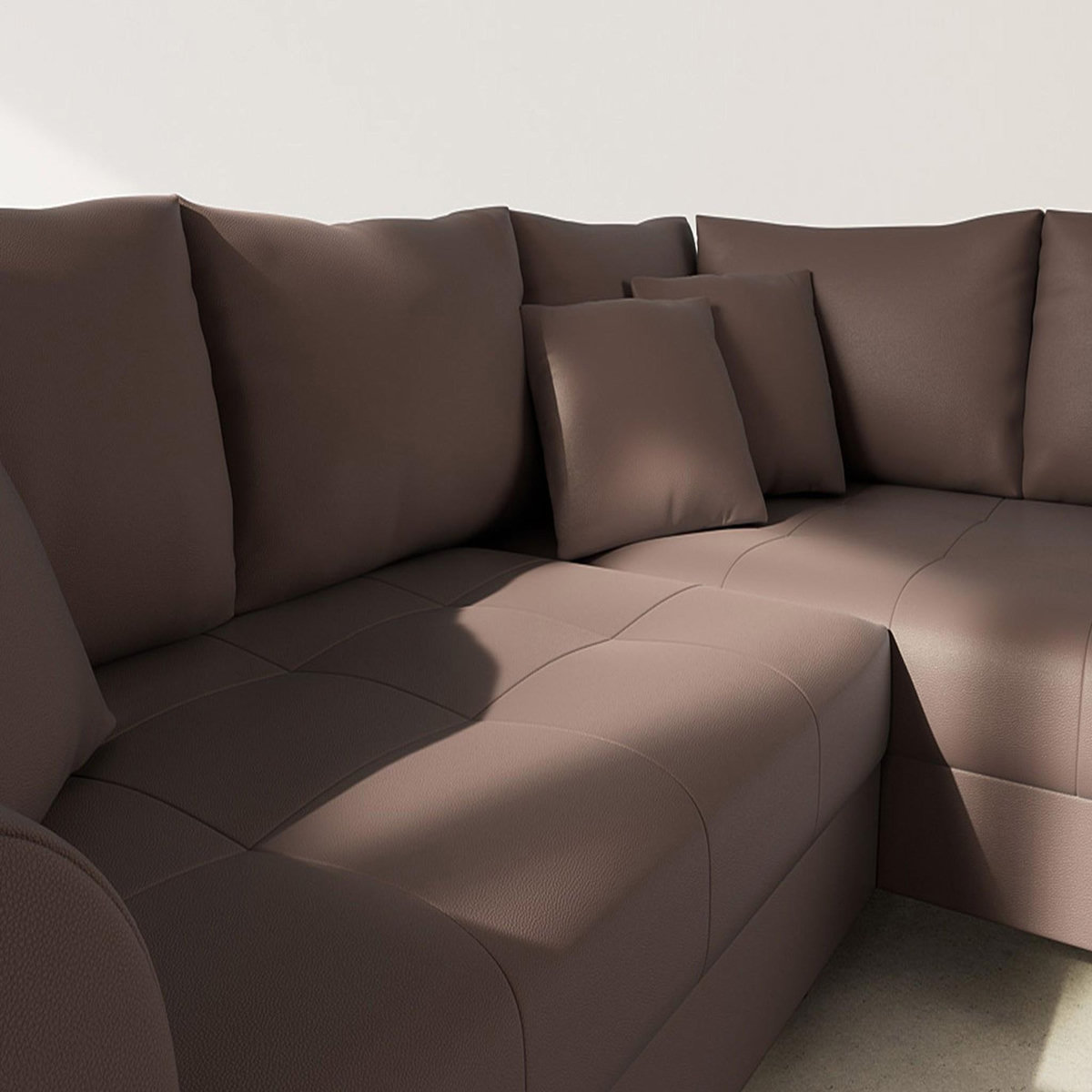 LISA DESIGN Rune - canapé d'angle droit 4 places en simili