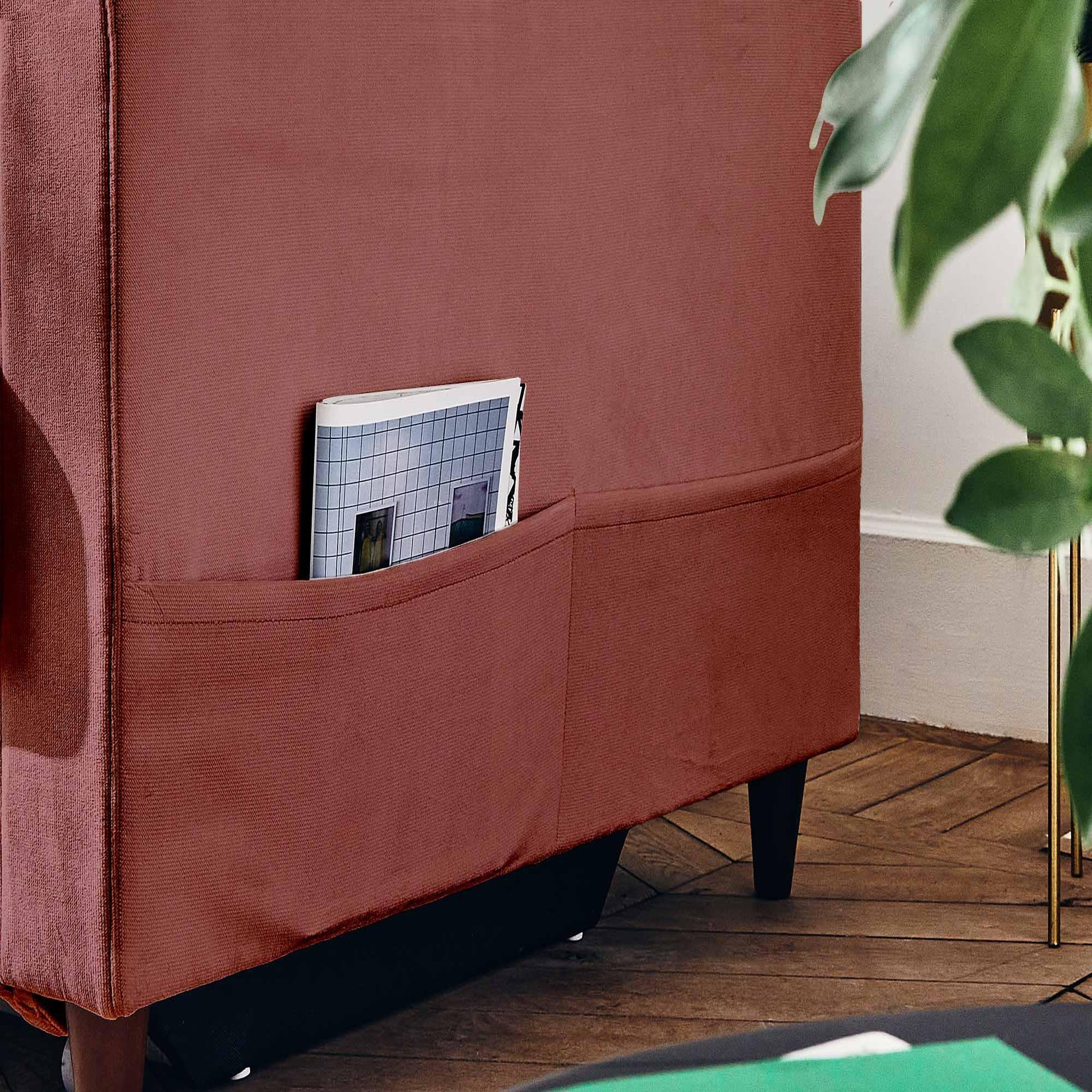 Voir la diapositive 5 : LISA DESIGN Anna - canapé panoramique en u - 7 places - convertible avec coffre - en velours