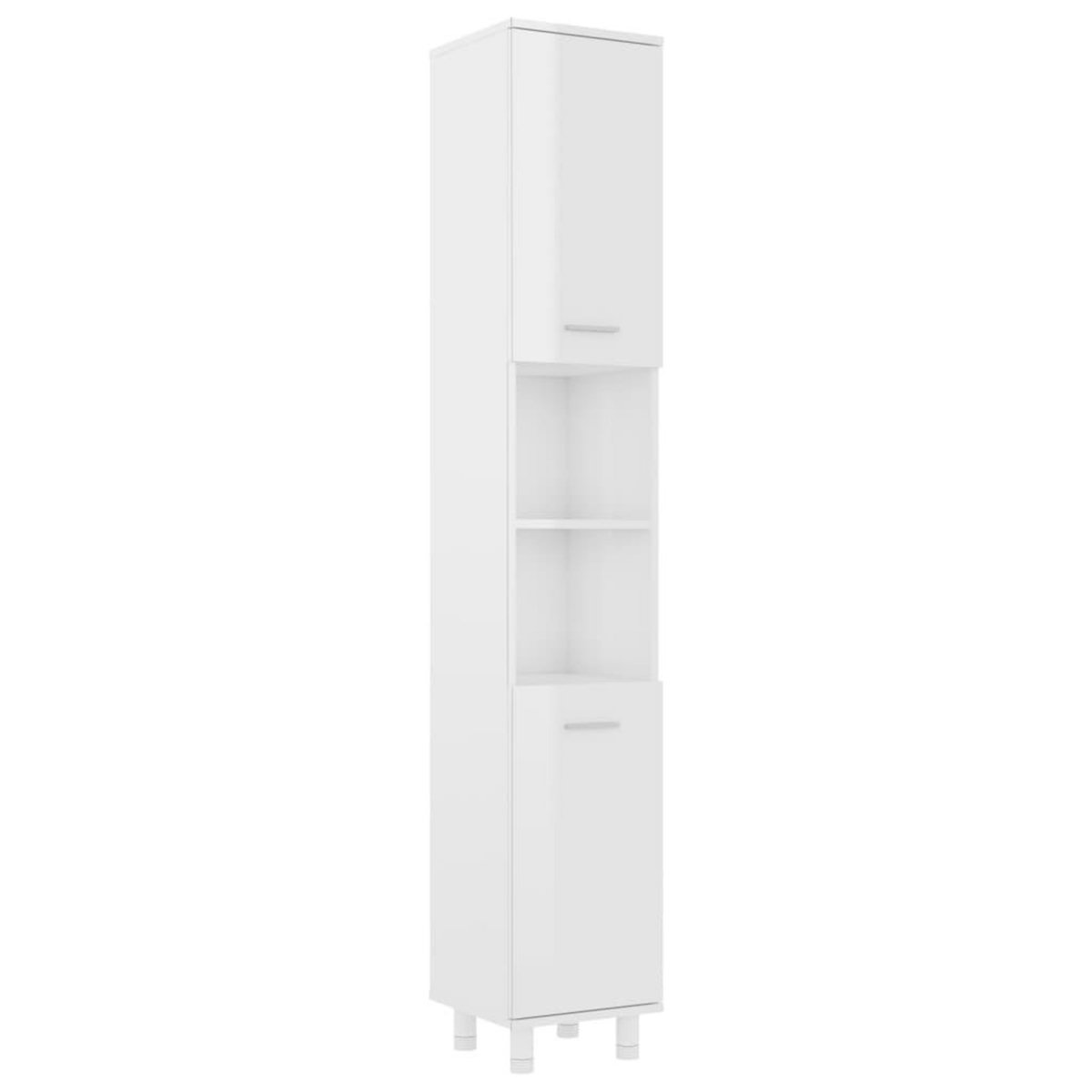 VIDAXL Armoire de salle de bain Blanc brillant Bois d'ingenierie