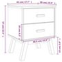 Voir la diapositive 6 : VIDAXL Table de chevet OLDEN gris et marron bois de pin solide