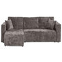 Voir la diapositive 1 : BEST MOBILIER Topaze - canapé d'angle réversible 4 places convertible avec coffre en velours à relief texturé