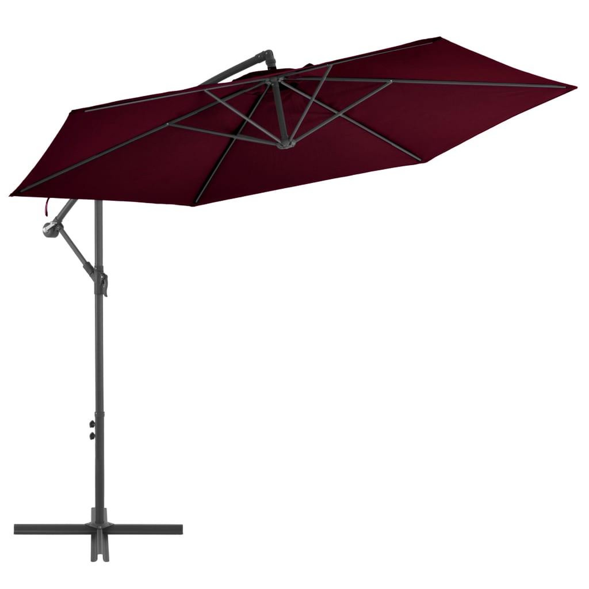 Voir la diapositive 1 : VIDAXL Parasol de jardin en porte-a-faux avec mat en aluminium