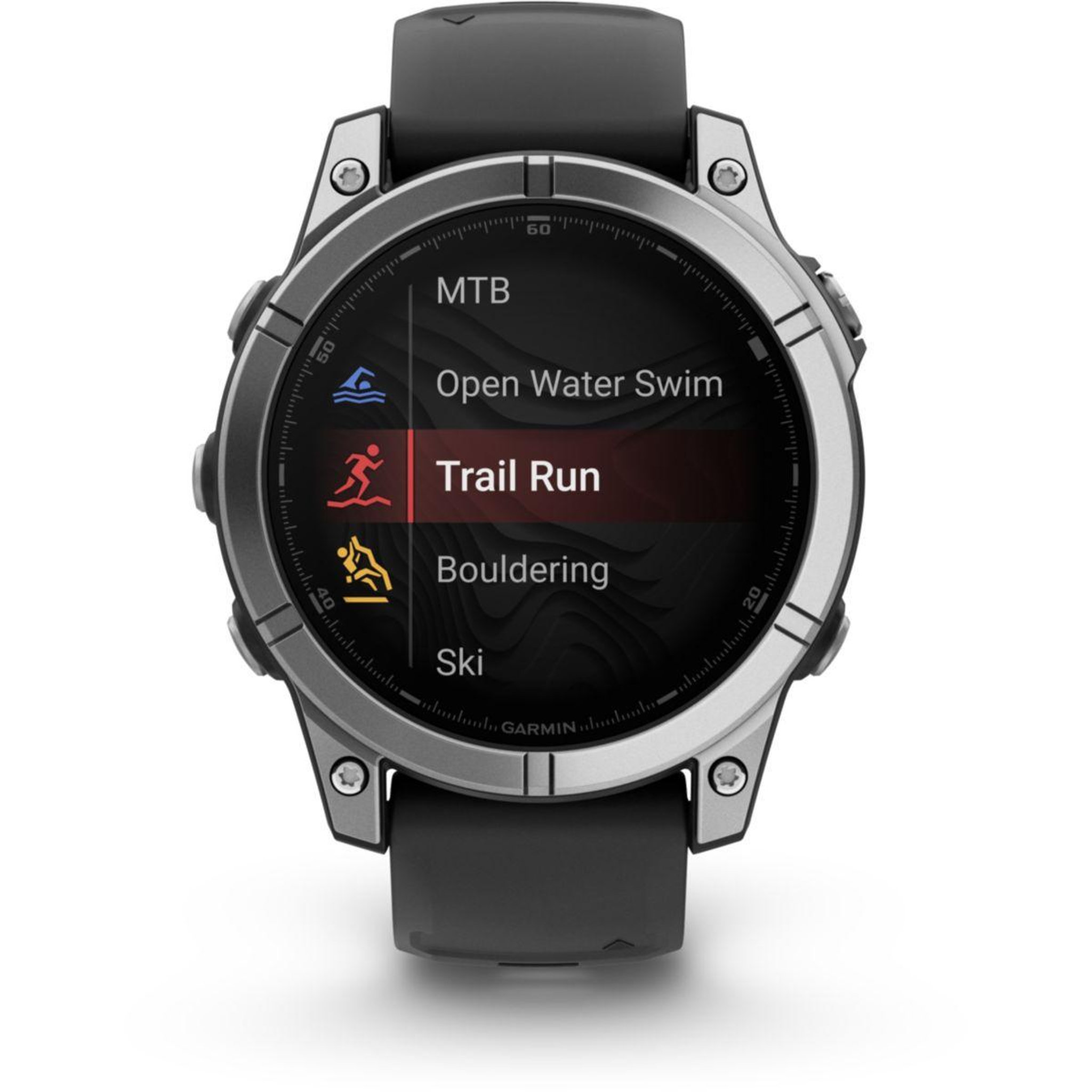 Voir la diapositive 2 : GARMIN Montre sport Fenix E 47mm Acier inox bracelet gris