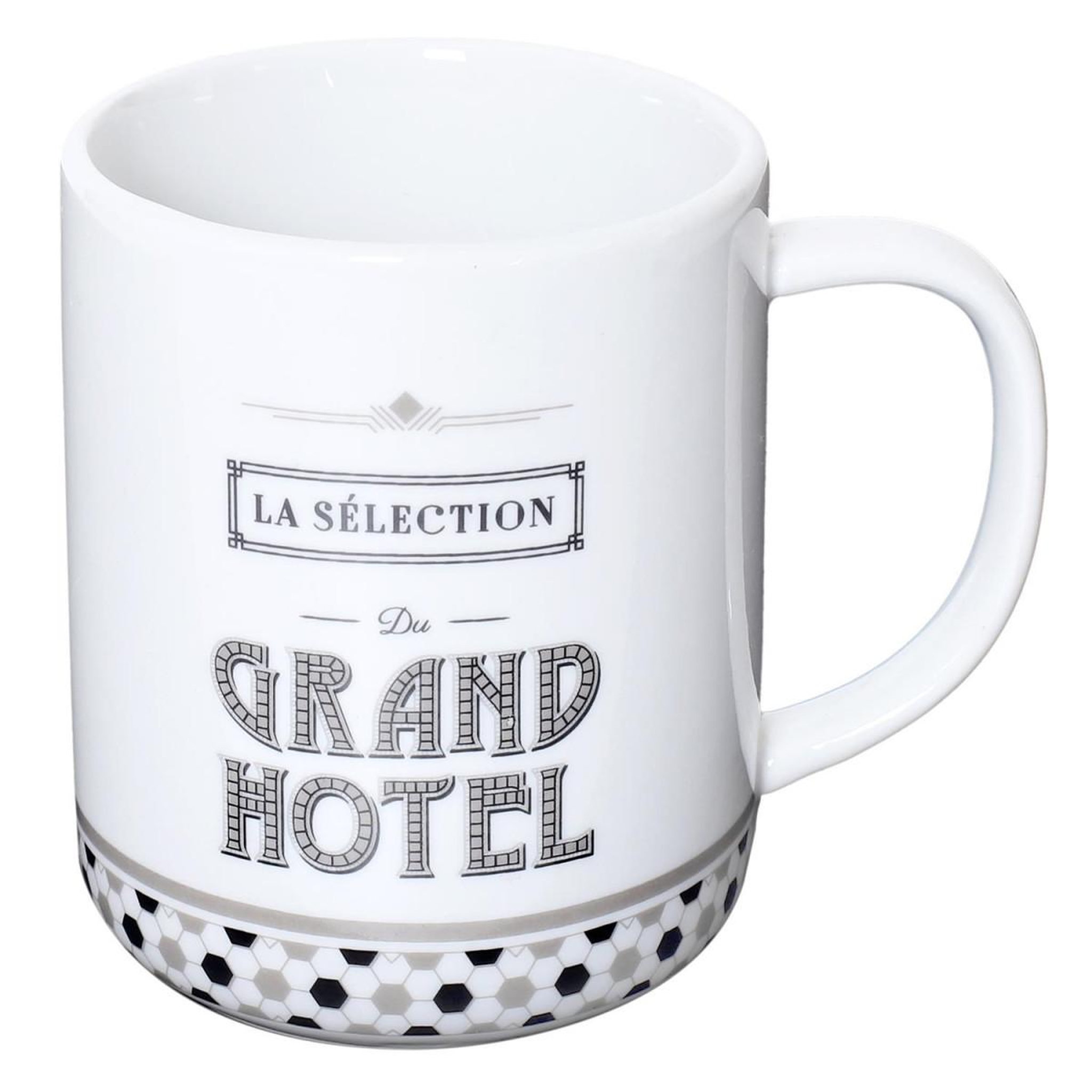 Voir la diapositive 2 : The Home Deco Factory Lot de 6 mugs  grand hôtel  30cl blanc