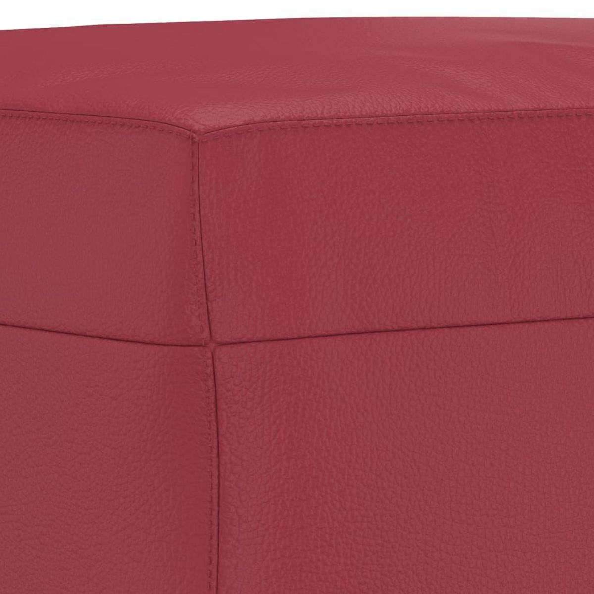 VIDAXL Repose-pied Rouge bordeaux 60x50x41 cm Similicuir