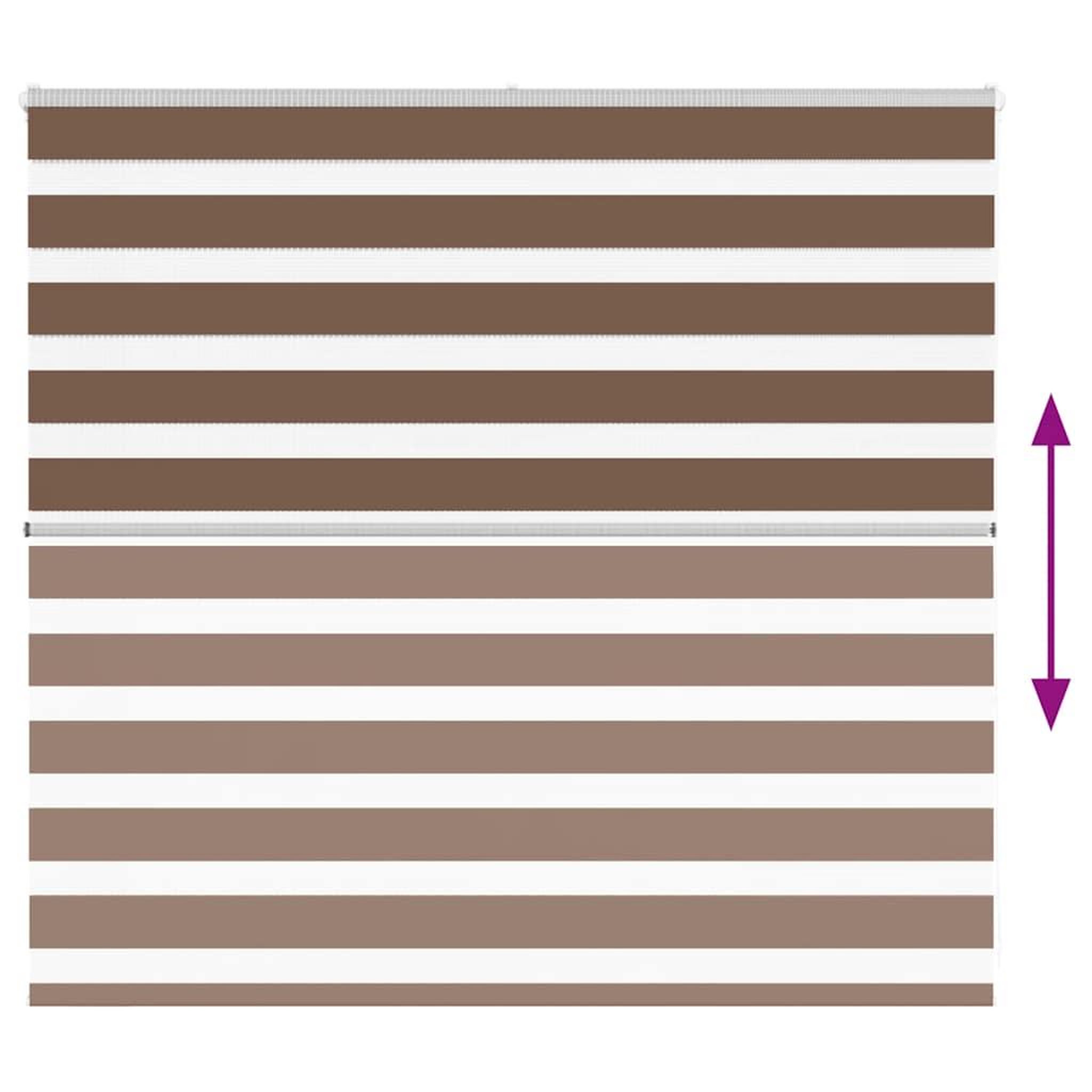 Voir la diapositive 5 : VIDAXL Store zebre marron 155x100cm largeur du tissu 150,9cm polyester