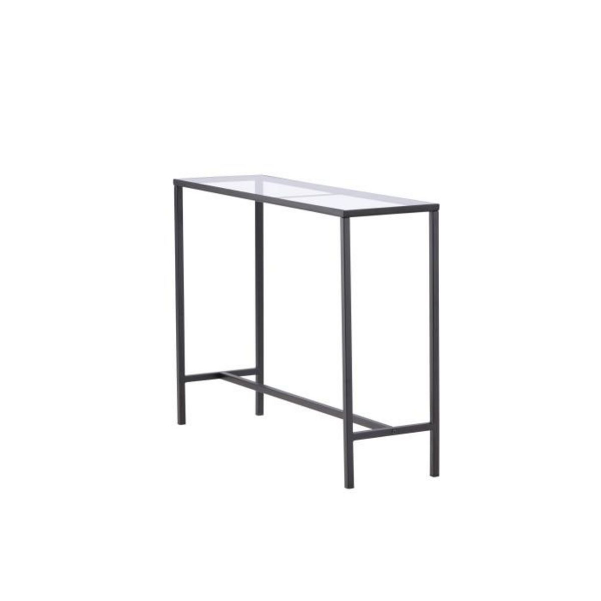Paris Prix Console Design en Verre  Dipp  100cm Noir & Transparent
