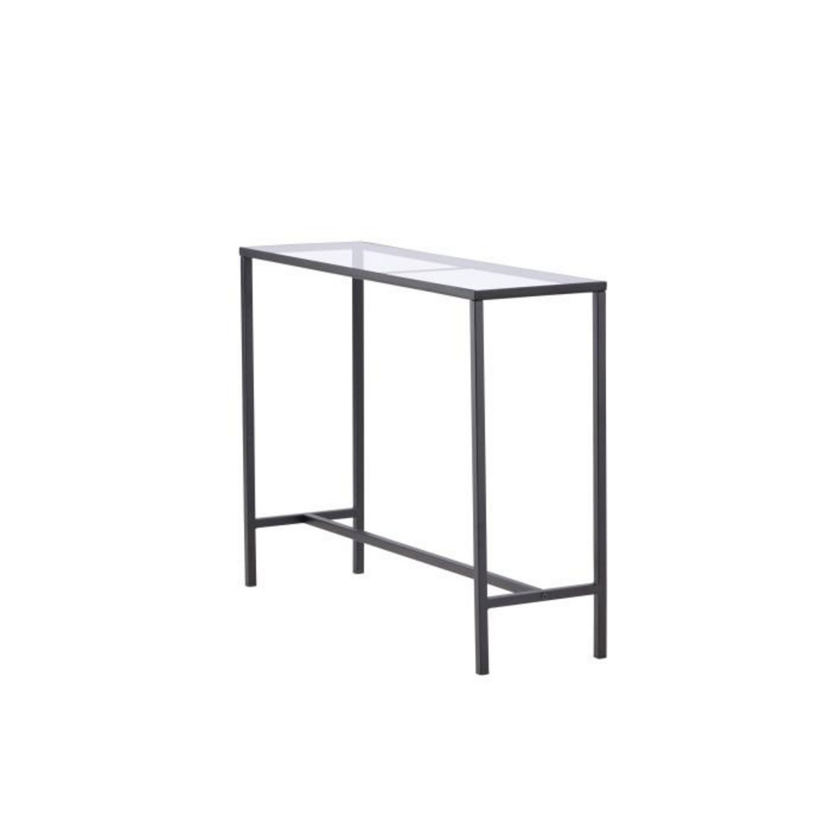 Paris Prix Console Design en Verre  Dipp  100cm Noir & Transparent
