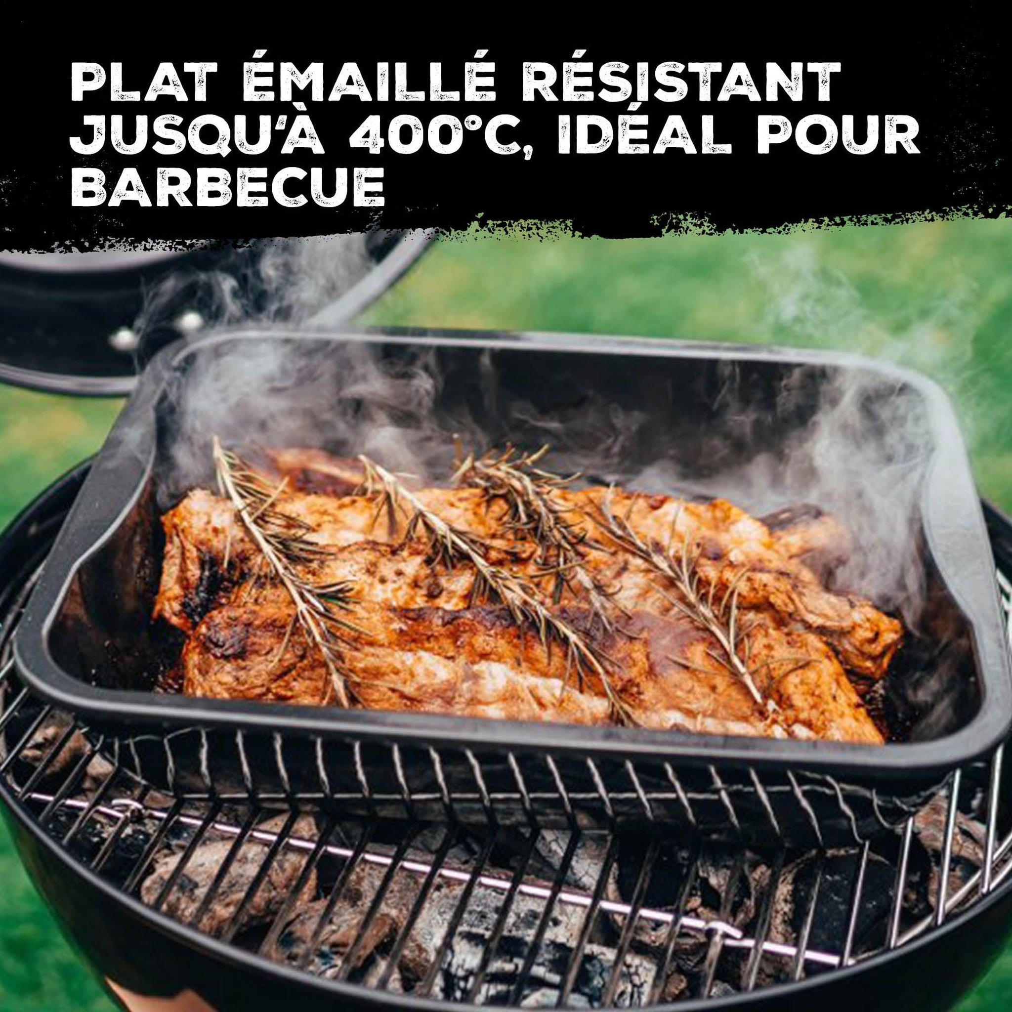 Voir la diapositive 4 : FM PROFESSIONAL Plat à four en acier émaillé 40 x 34 cm fm professional barbecue