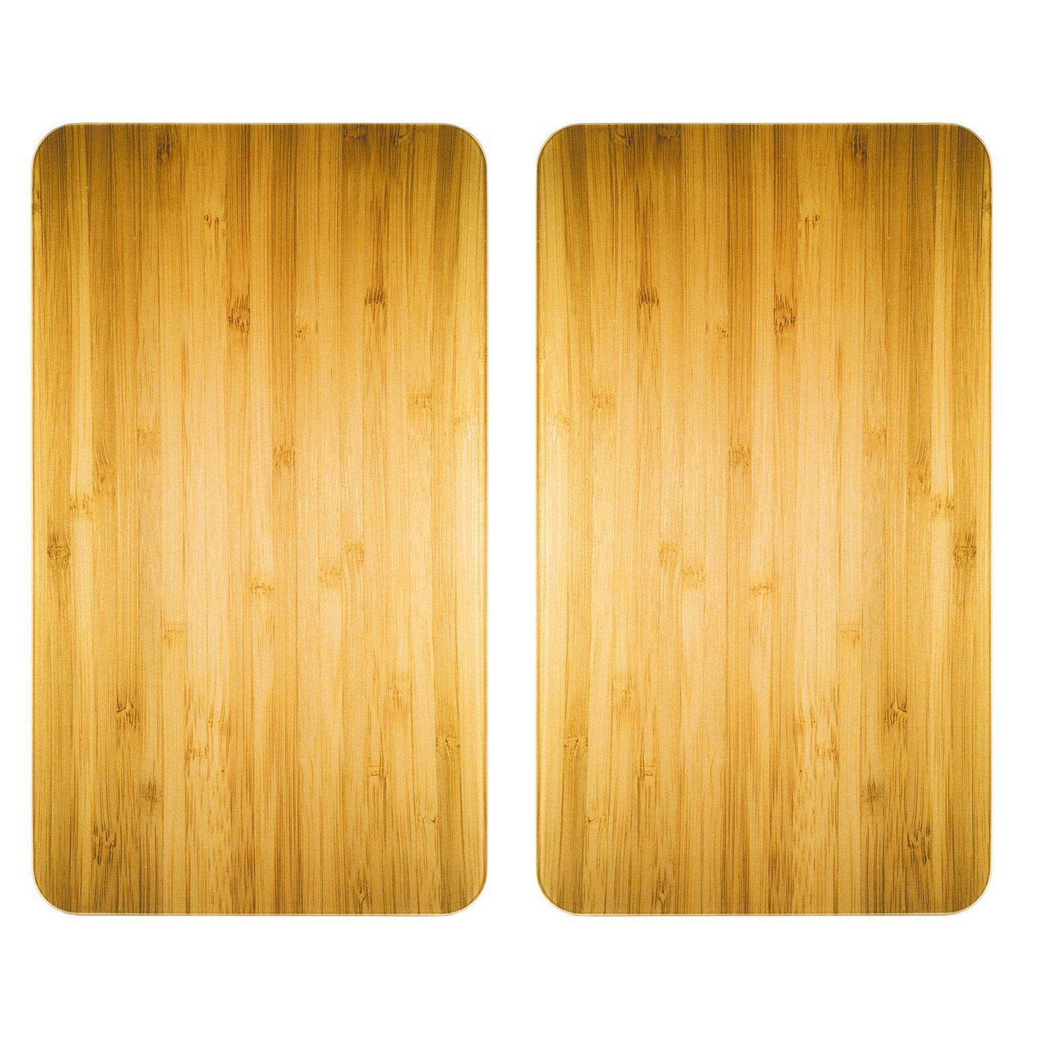 Wenko 2 Couvre-plaques universel Bois - 30 x 52 cm - Marron