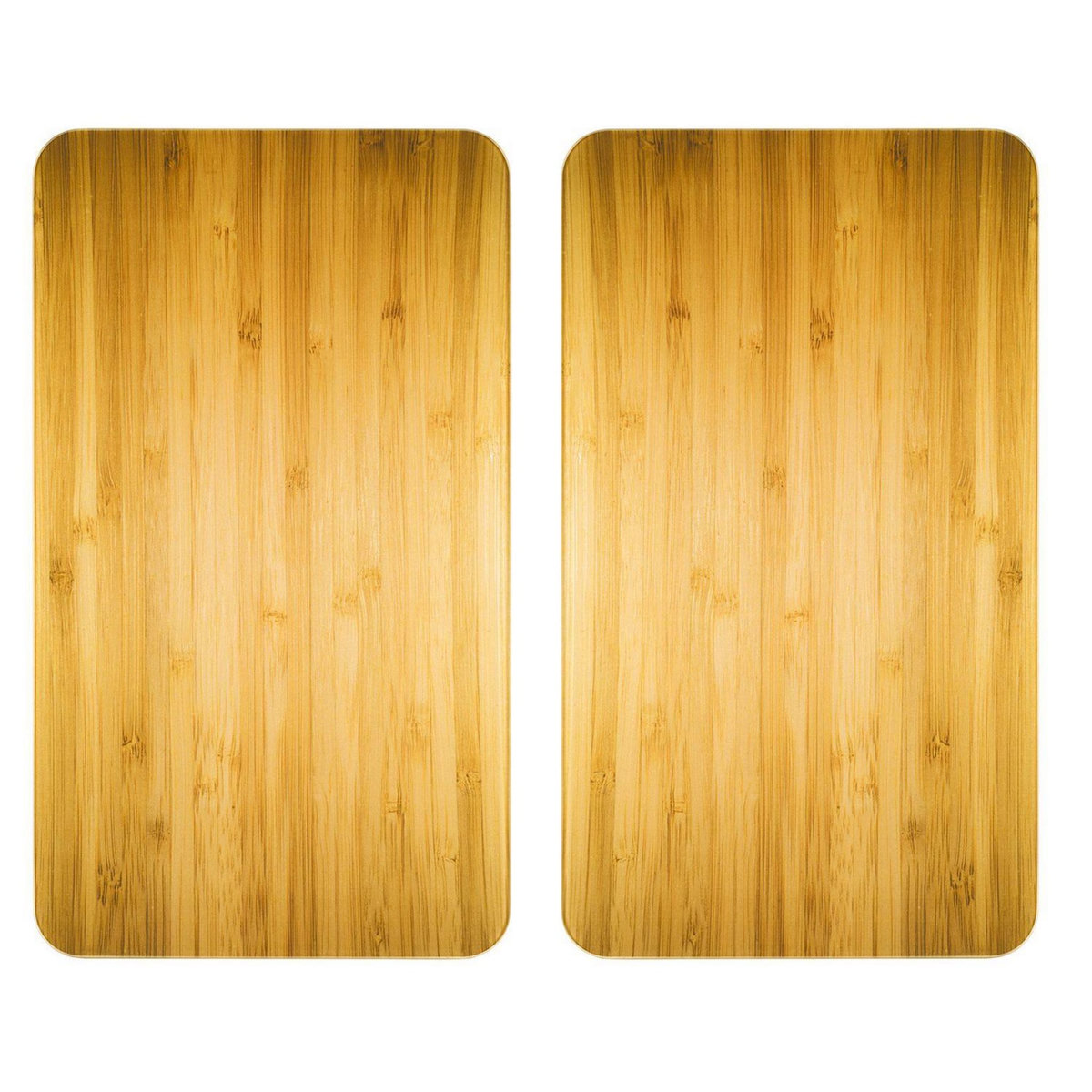 Wenko 2 Couvre-plaques universel Bois - 30 x 52 cm - Marron