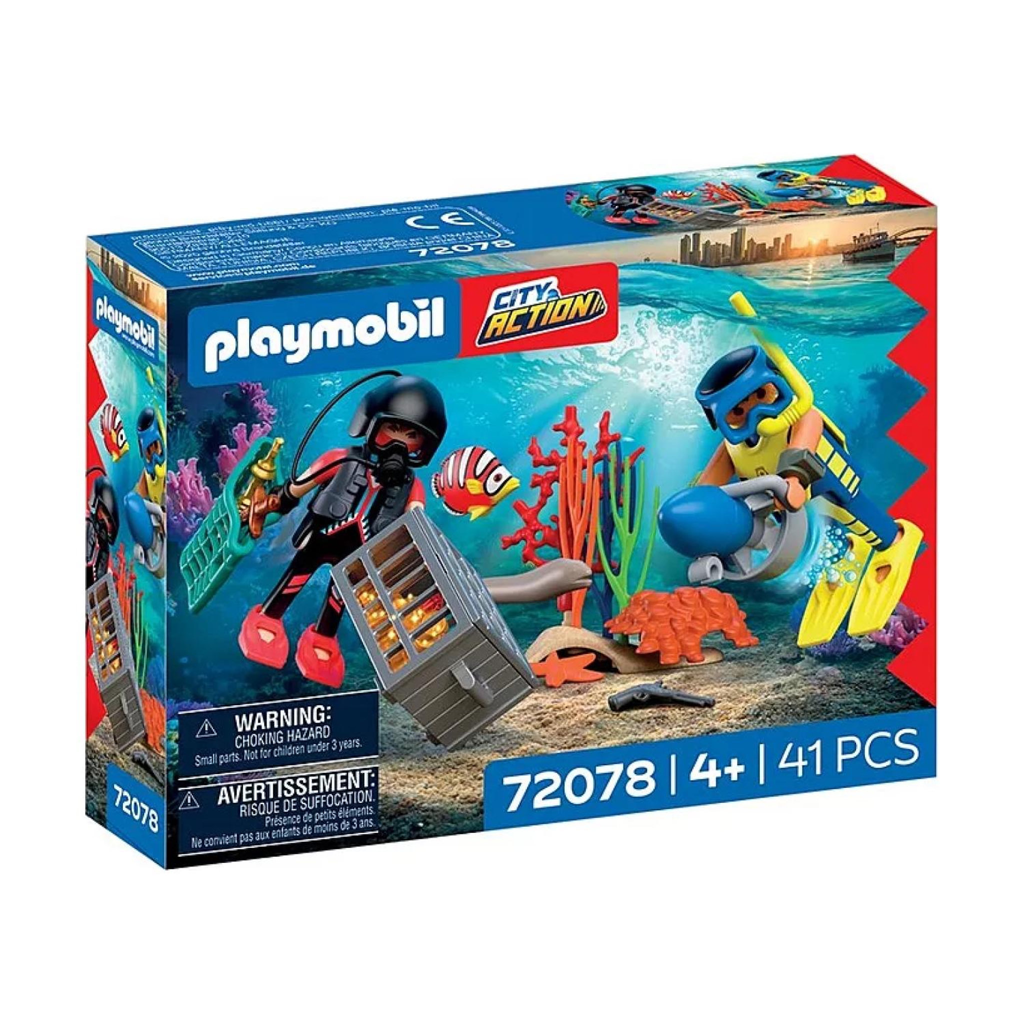 Voir la diapositive 1 : PLAYMOBIL City Action Policiers plongeurs et trésor
