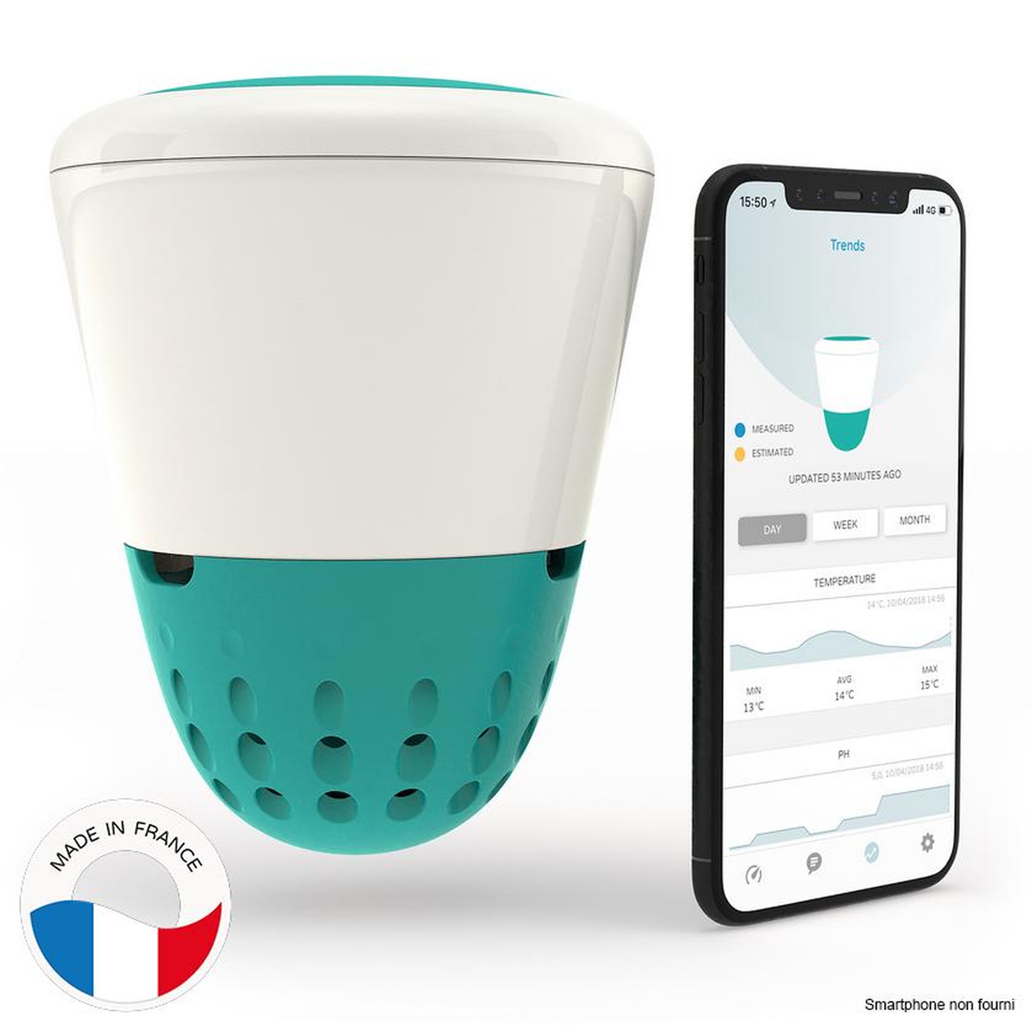 Voir la diapositive 1 : ONDILO Analyseur d'eau connecté wifi + bluetooth - ico pool salt