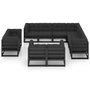 Voir la diapositive 3 : VIDAXL Salon de jardin 11 pcs avec coussins Noir Bois de pin massif