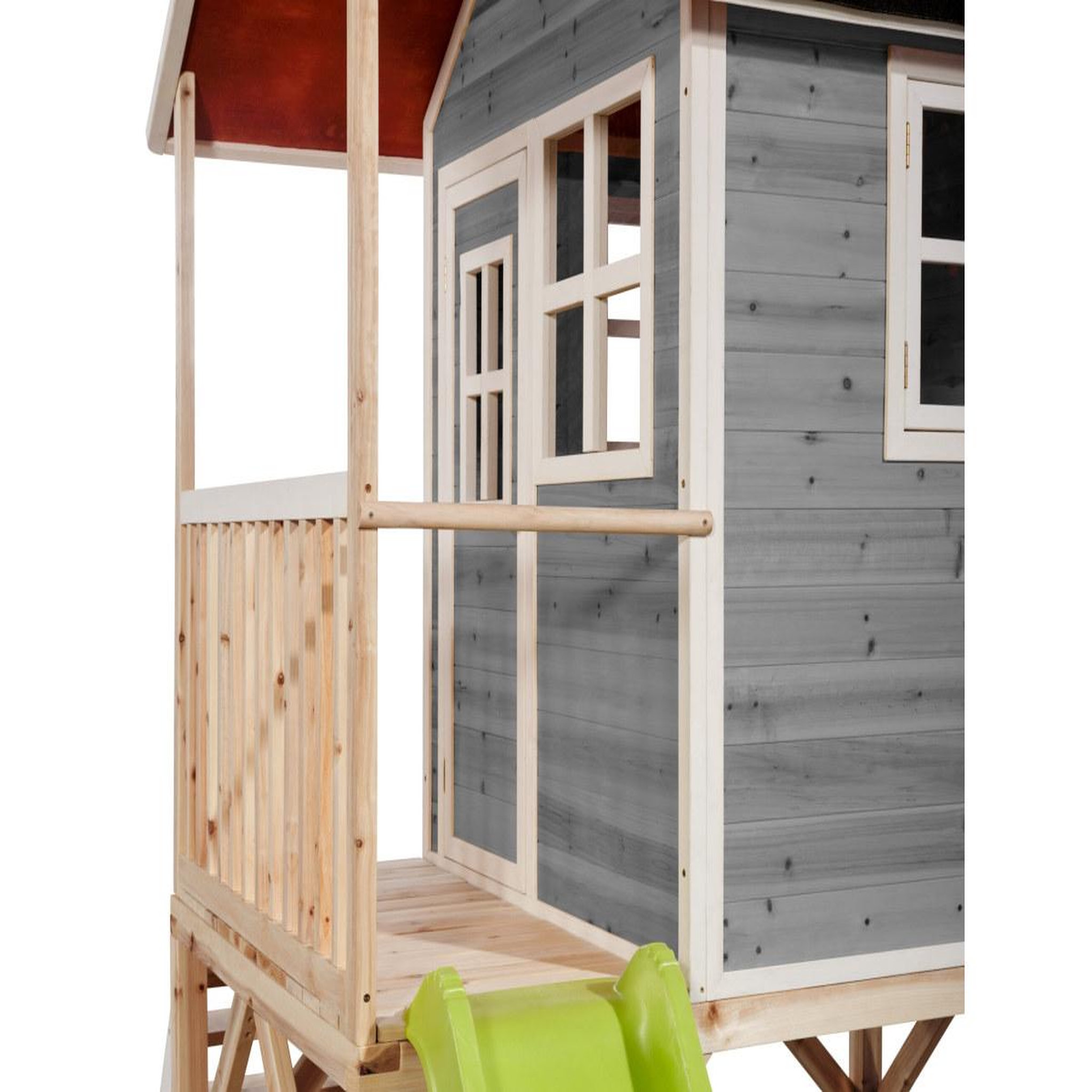 Voir la diapositive 3 : EXIT TOYS Maisonnette en bois pour enfants loft 500 gris - exit toys