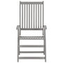 Voir la diapositive 4 : VIDAXL Chaises inclinables de jardin lot de 3 et coussins Bois acacia