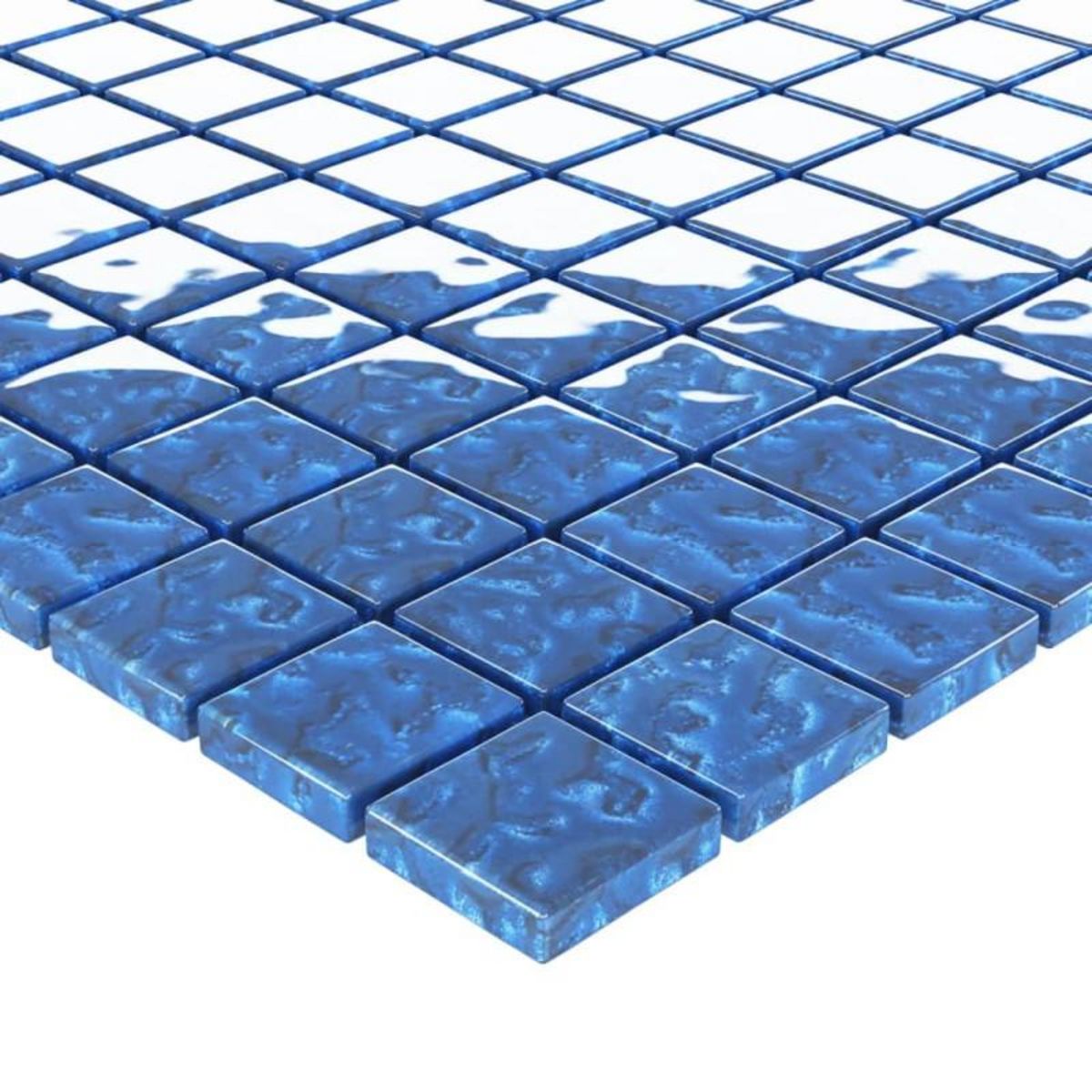 VIDAXL Carreaux mosaïque 11 pcs Bleu 30x30 cm Verre