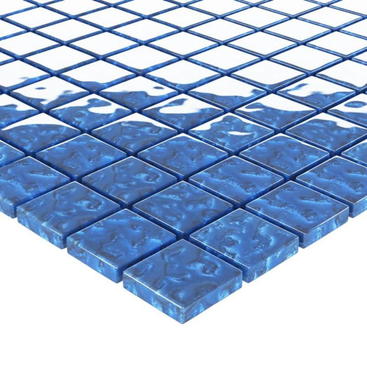 VIDAXL Carreaux mosaïque 11 pcs Bleu 30x30 cm Verre