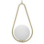 Voir la diapositive 3 : Paris Prix Lampe Suspension Sphère  Glamy Drop  46cm Blanc & Or