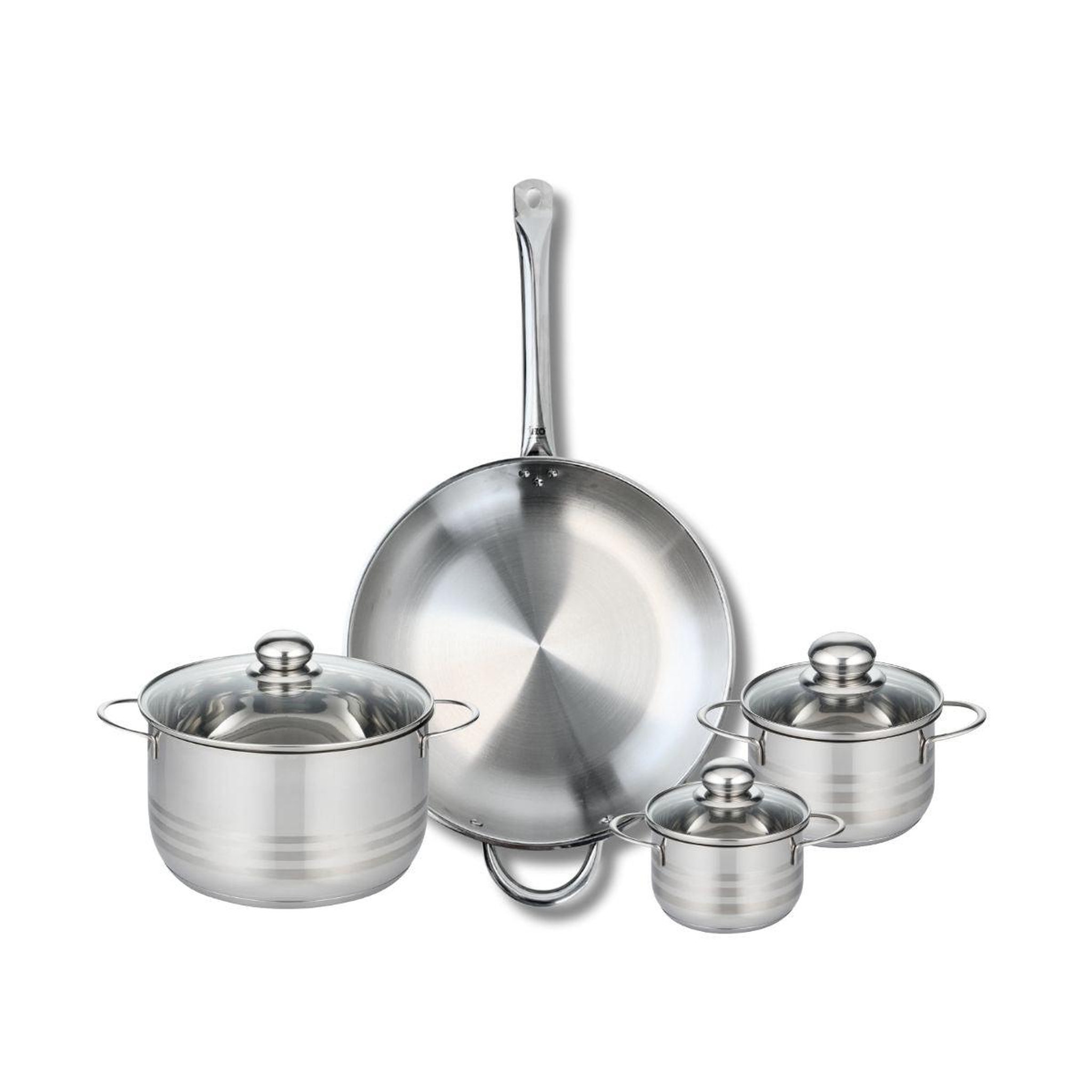 ELO Ensemble de 1 poêle de cuisson 32 cm et 3 faitouts 12, 14 et 20 cm elo profi brillant