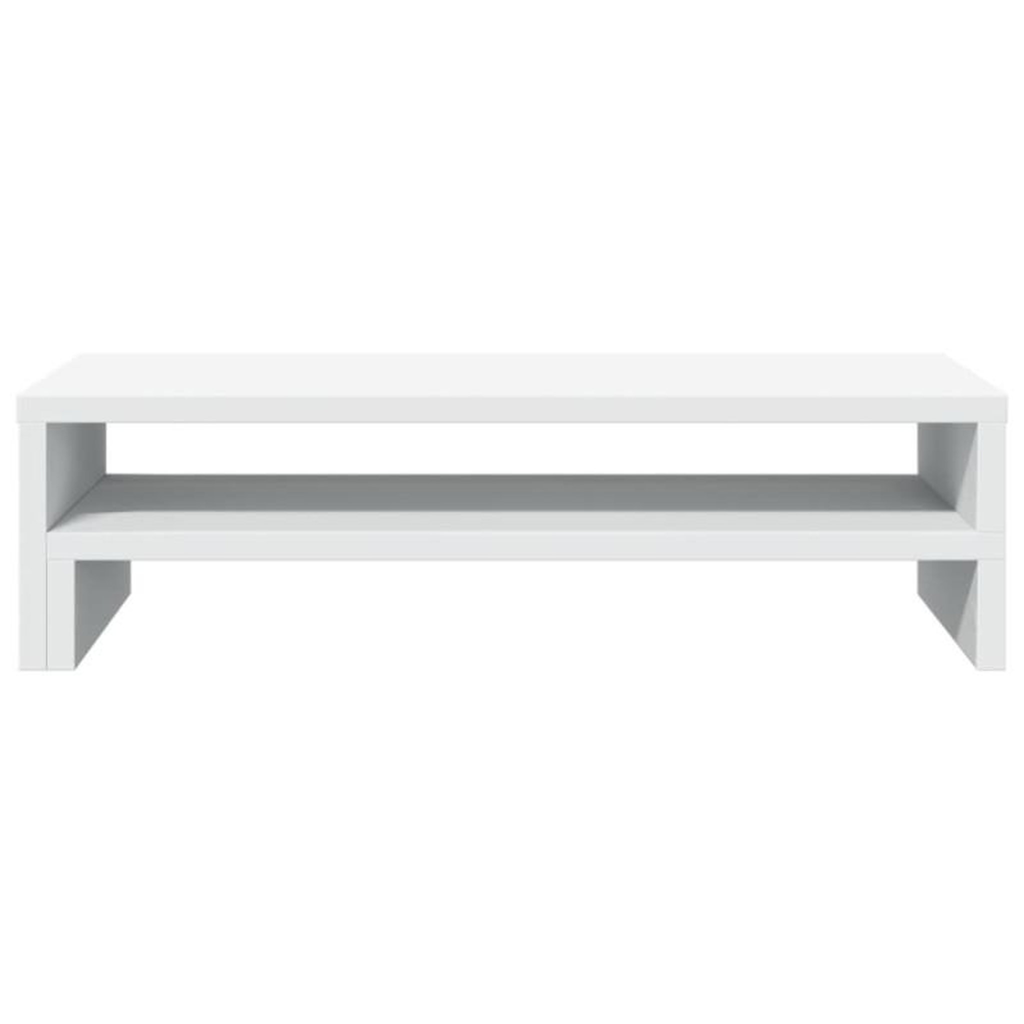 Voir la diapositive 4 : VIDAXL Support de moniteur blanc 54x22x15 cm bois d ingénierie