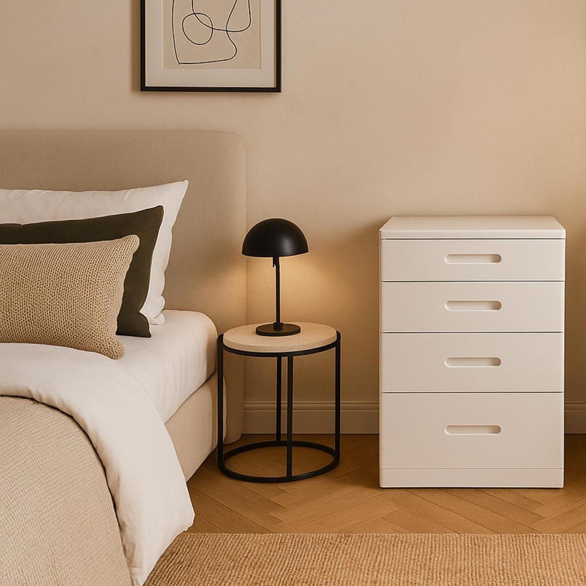 Voir la diapositive 4 : Paris Prix Coiffeuse compacte avec miroir led  clarissa  80cm blanc