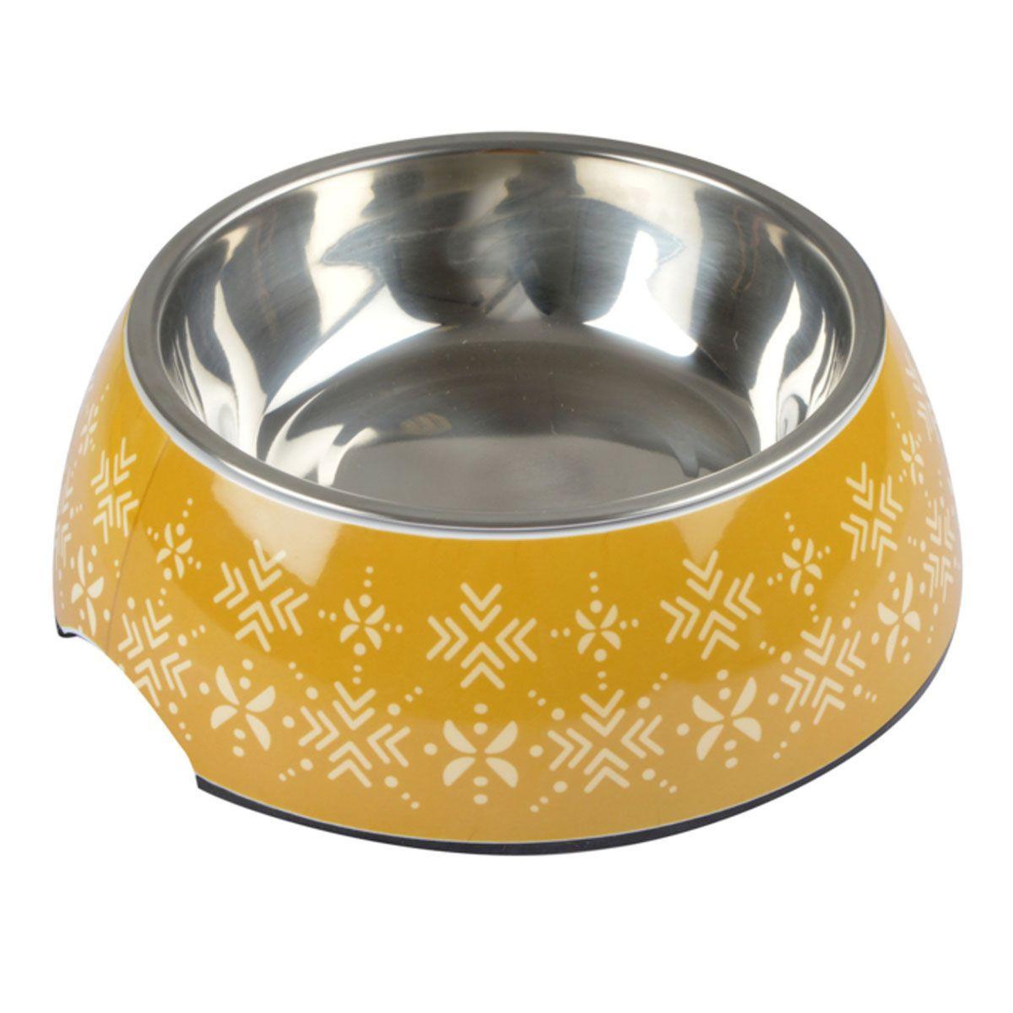 LOVE STORY Gamelle pour chien & chat  ethnic  14cm moutarde