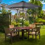 Voir la diapositive 4 : OUTSUNNY Parasol lumineux rectangulaire inclinable dim. 2,68L x 2,05l x 2,48H m parasol LED solaire métal polyester haute densité gris