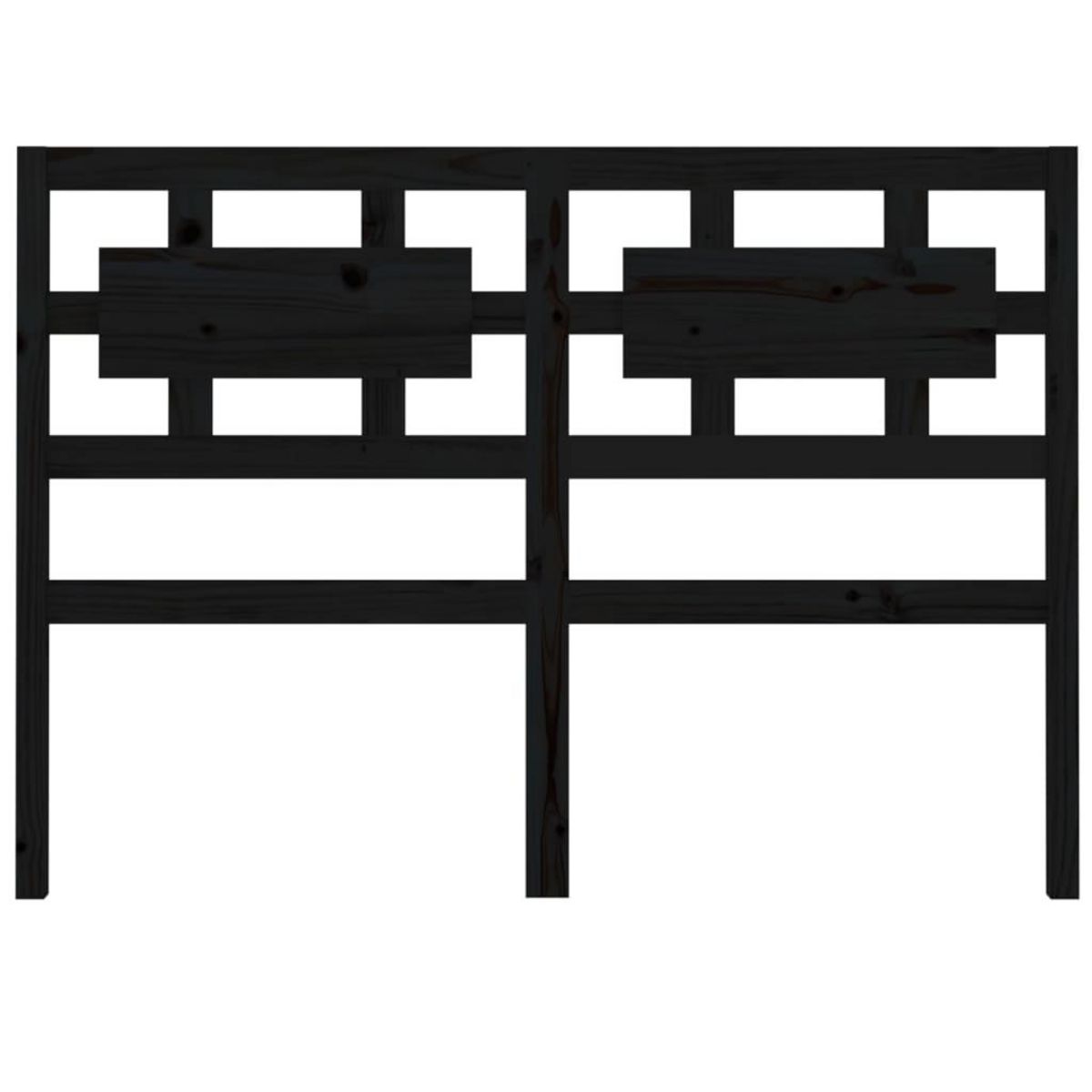 VIDAXL Tete de lit Noir 145,5x4x100 cm Bois massif de pin