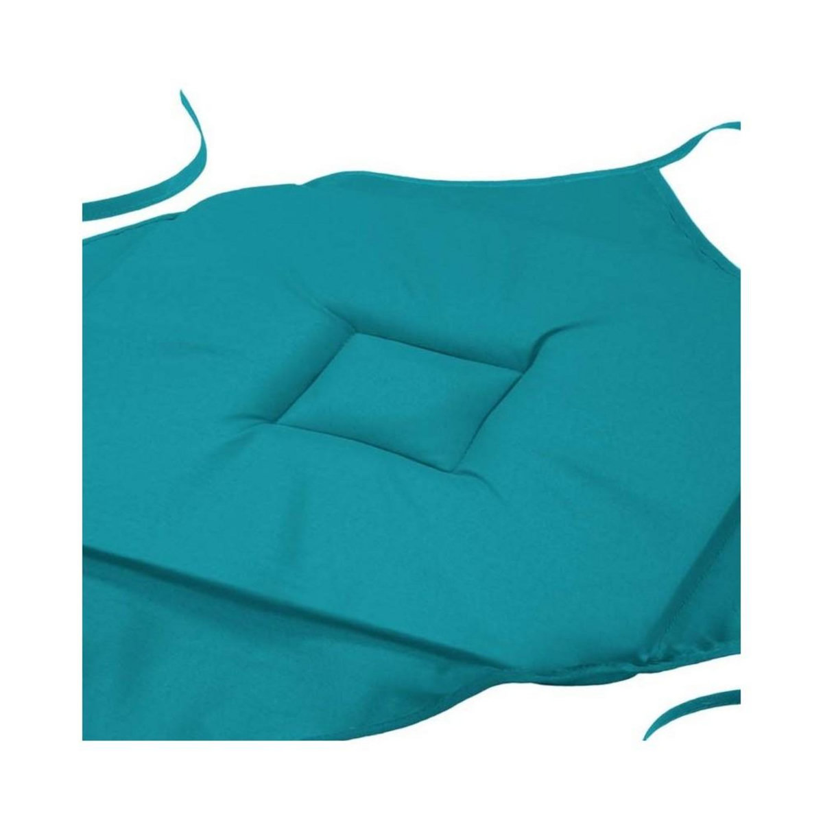 Douceur d'Intérieur Lot de 4 galettes de chaise à rabat coloris pétrole