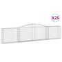 Voir la diapositive 2 : VIDAXL Paniers a gabions arques 25 pcs 400x30x80/100 cm Fer galvanise