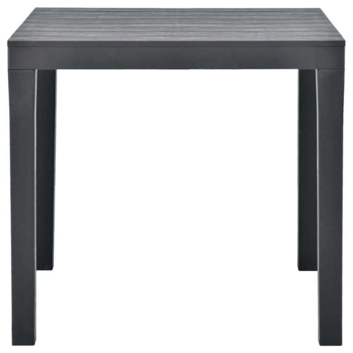VIDAXL Table de jardin avec 2 bancs Plastique Anthracite