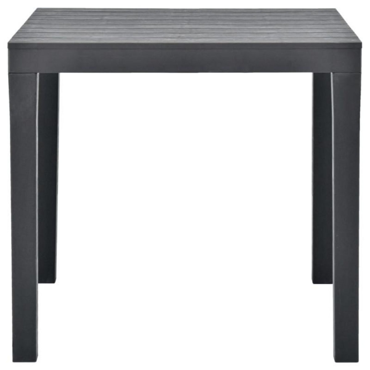 VIDAXL Table de jardin avec 2 bancs Plastique Anthracite